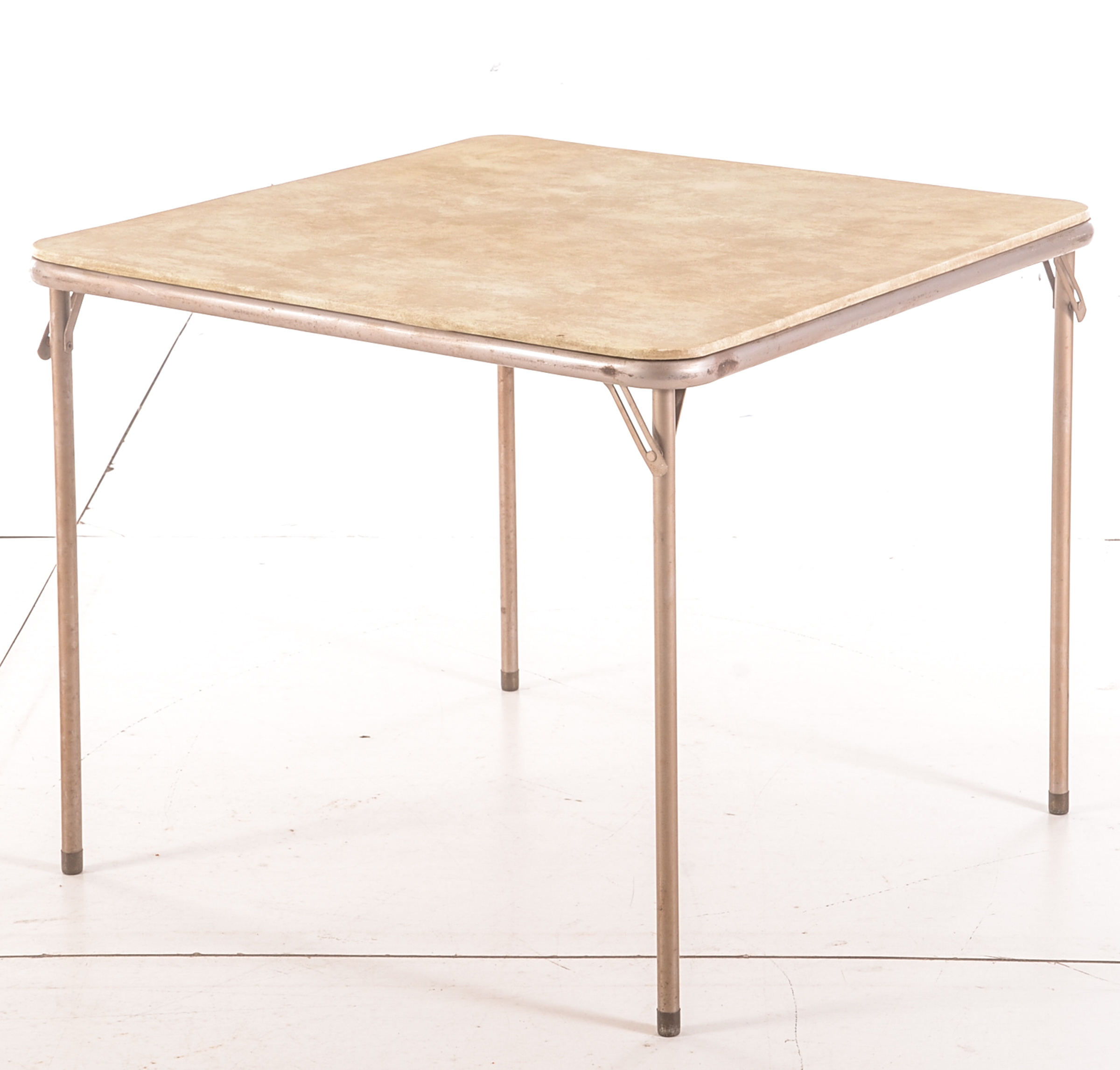 Samsonite Metal Card Table and Four Folding Chairs