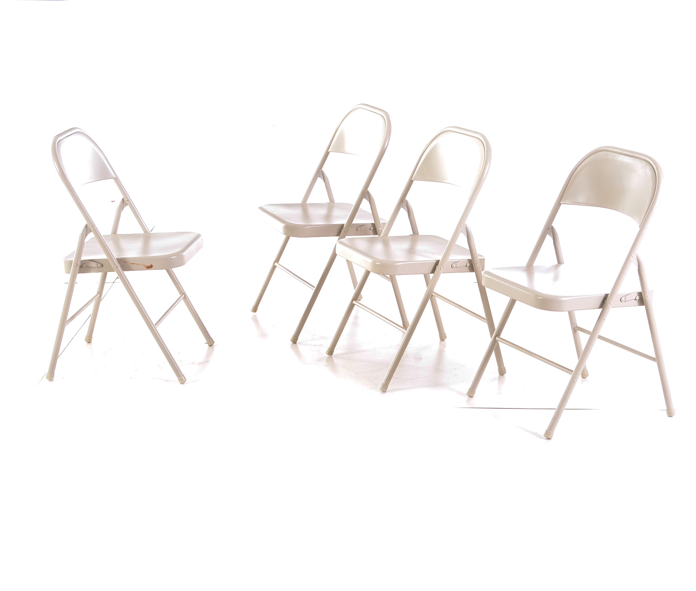 Samsonite Metal Card Table and Four Folding Chairs