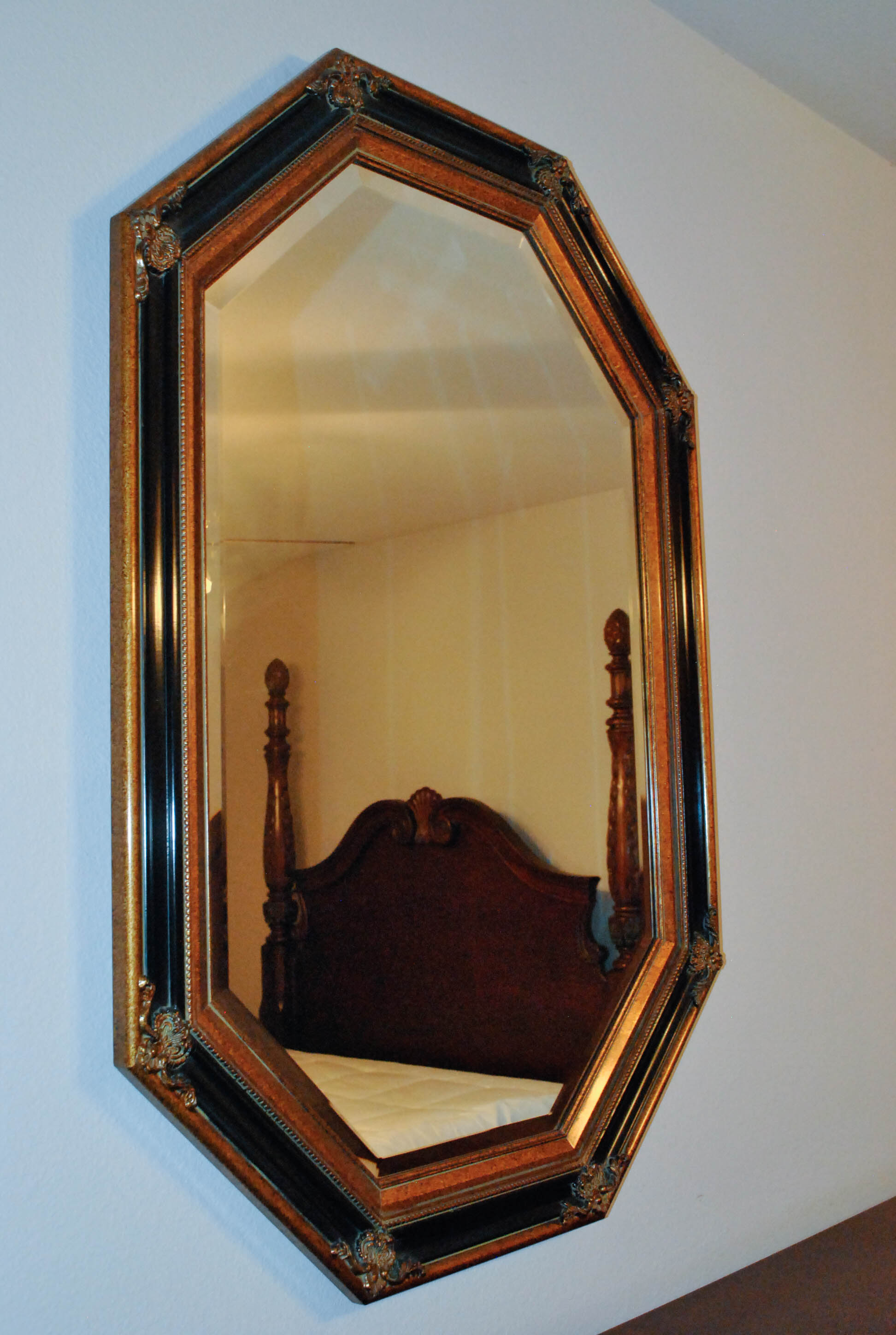 Octagonal Napoleonic Imperial Style Wall Mirror