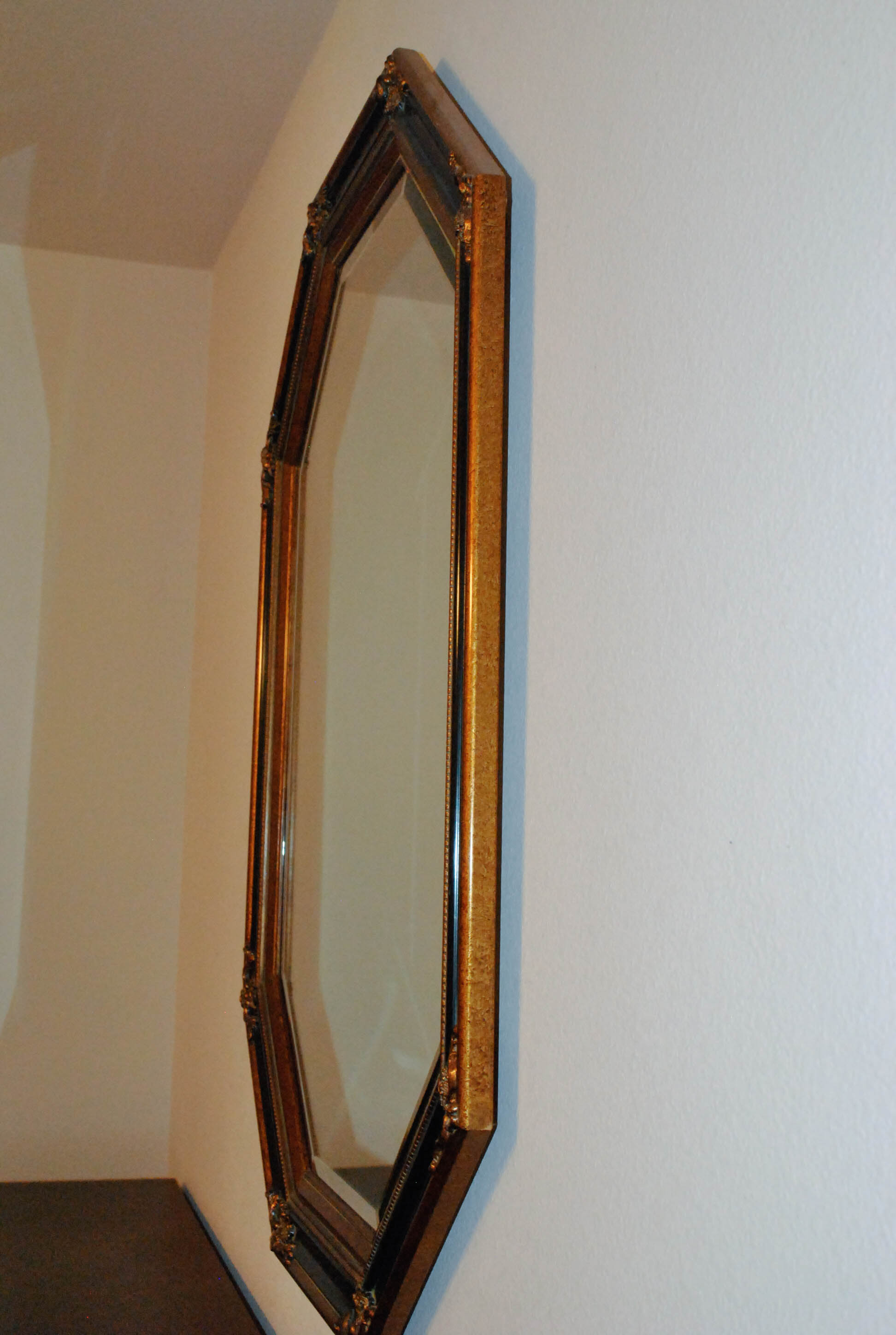 Octagonal Napoleonic Imperial Style Wall Mirror