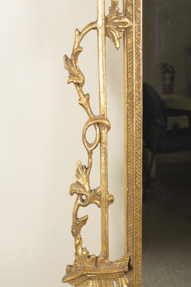 Chinese Chippendale Style Gilt Wall Mirror