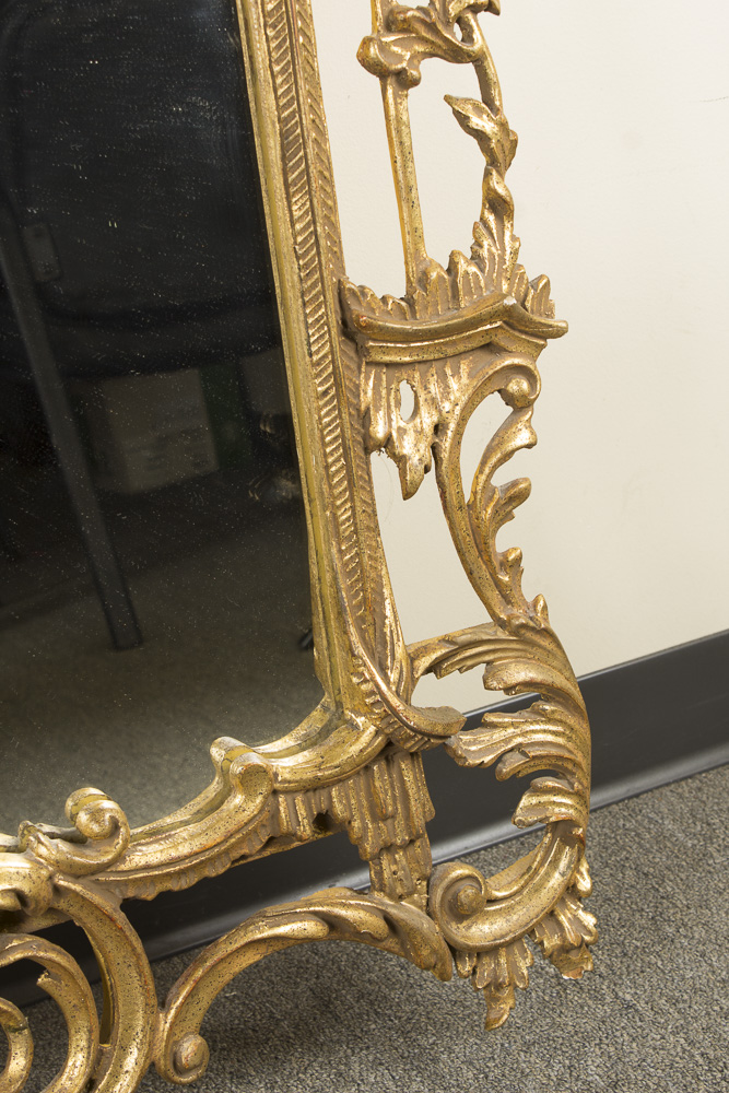 Chinese Chippendale Style Gilt Wall Mirror