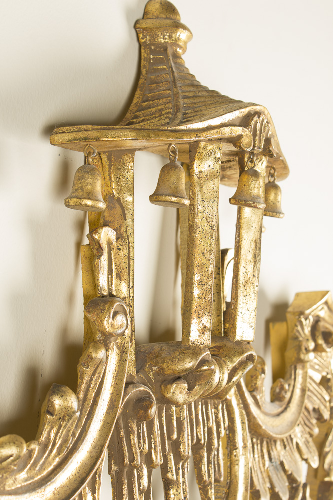 Chinese Chippendale Style Gilt Wall Mirror