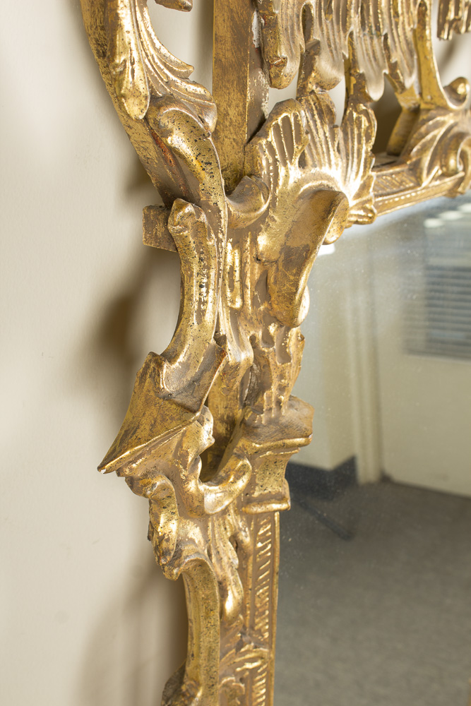 Chinese Chippendale Style Gilt Wall Mirror