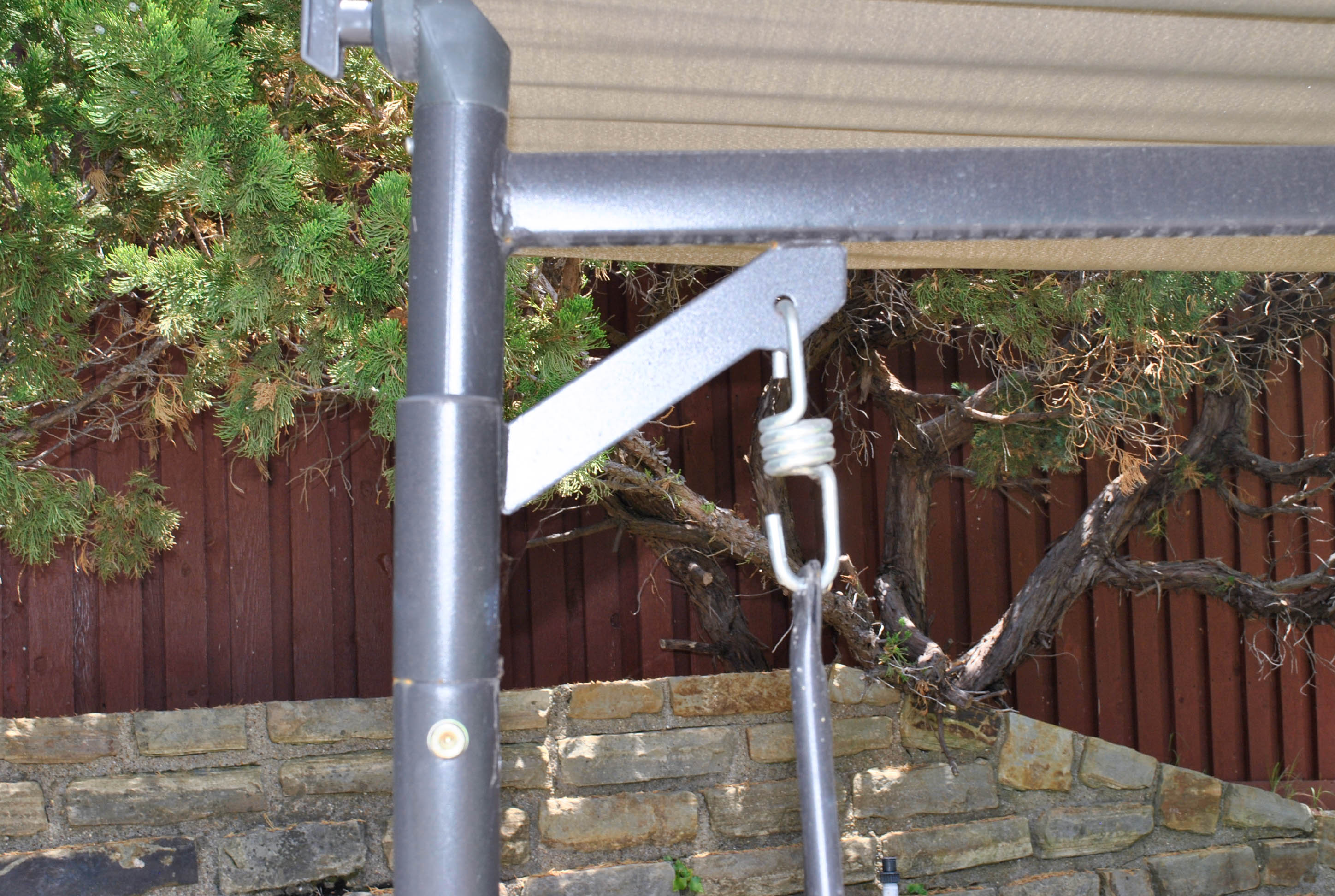 Outdoor Swinging Sofa with Canopy and Cushions