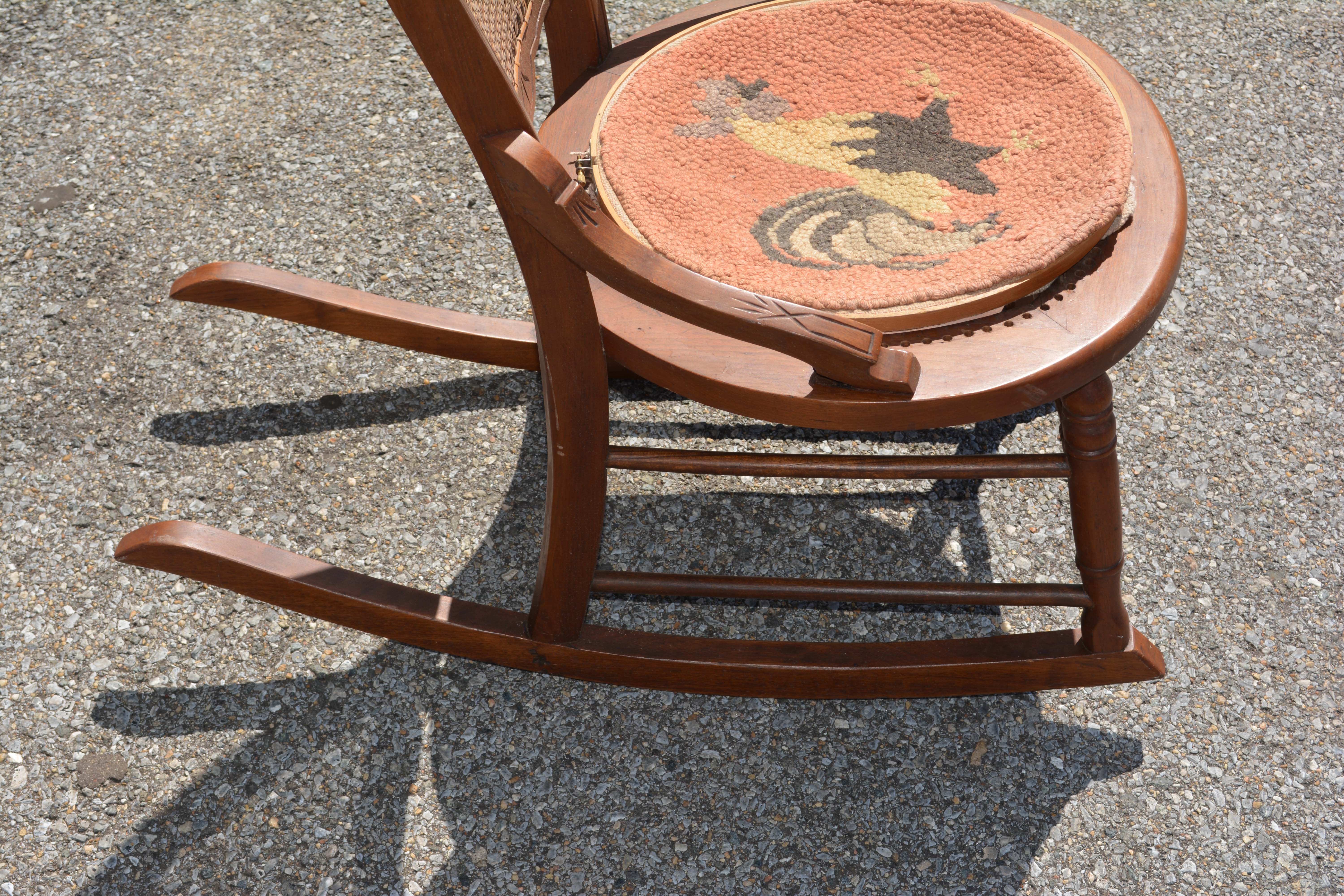 Victorian Style Rocking Chair with Changeable Seat Covers