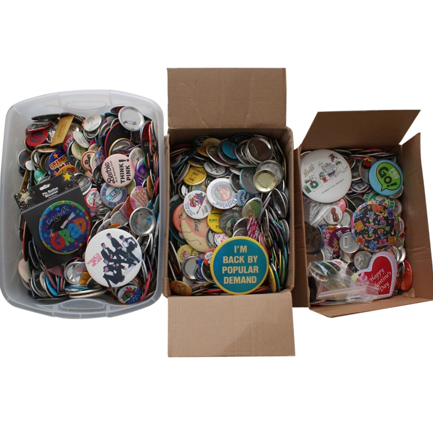 Large Grouping of Button Pins