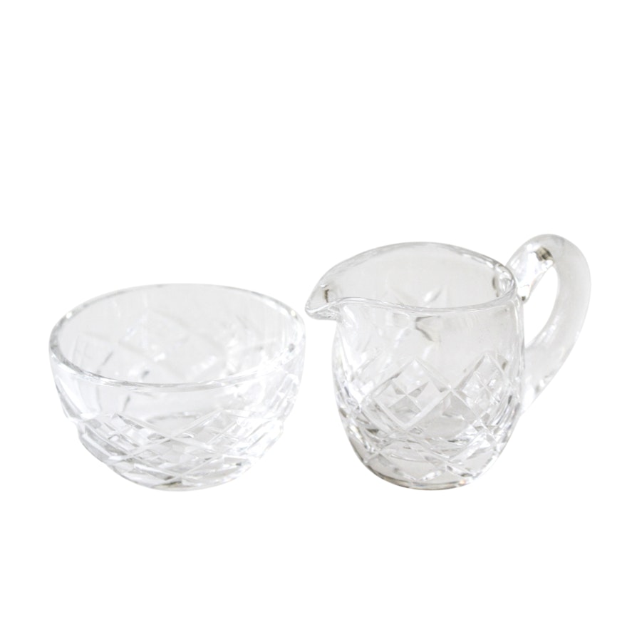 Waterford Crystal Miniature Open Sugar and Creamer