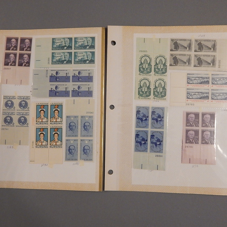 Various Block of Stamps Numbered from Scott's Stamp Collections