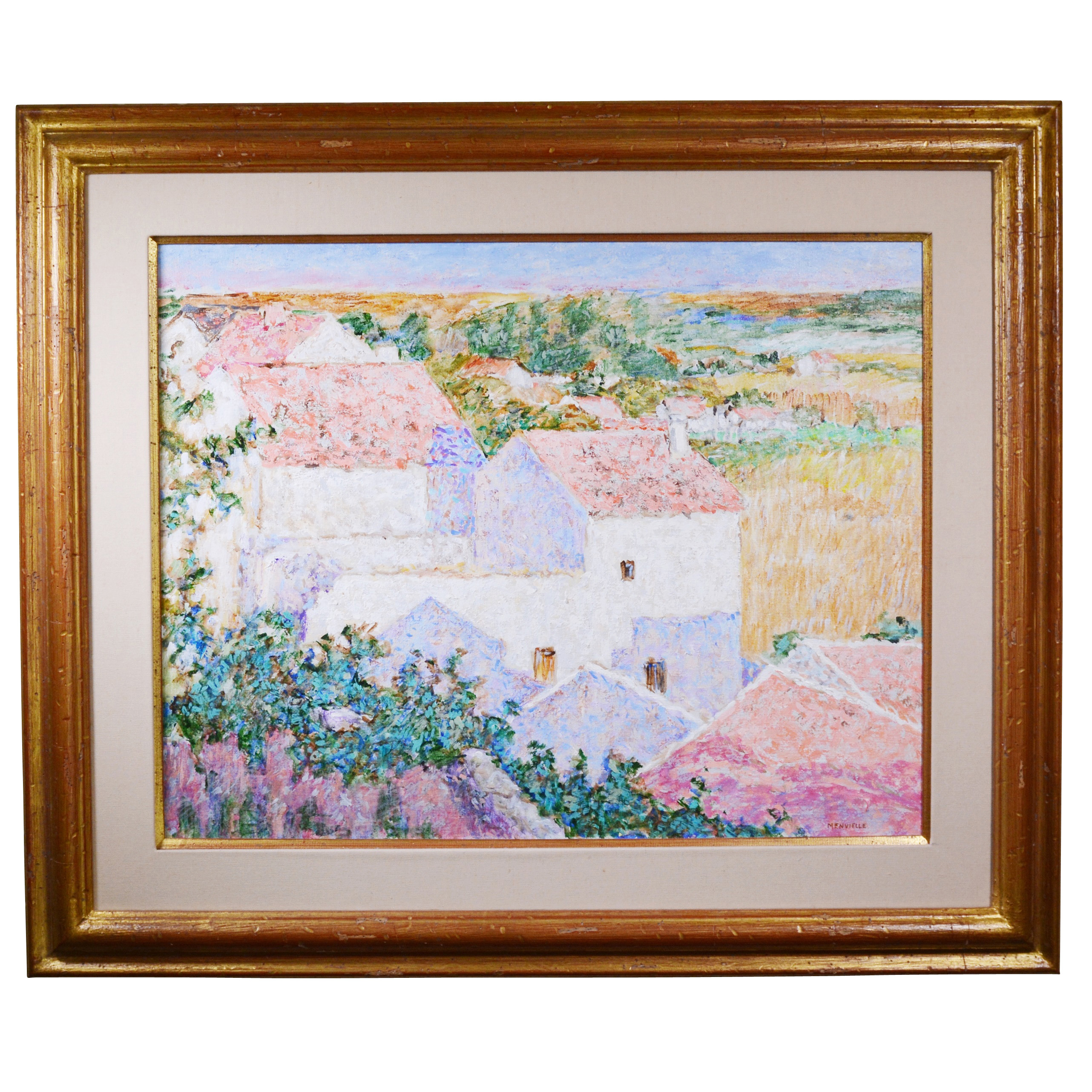 Menvielle Oil Painting of Rooftops
