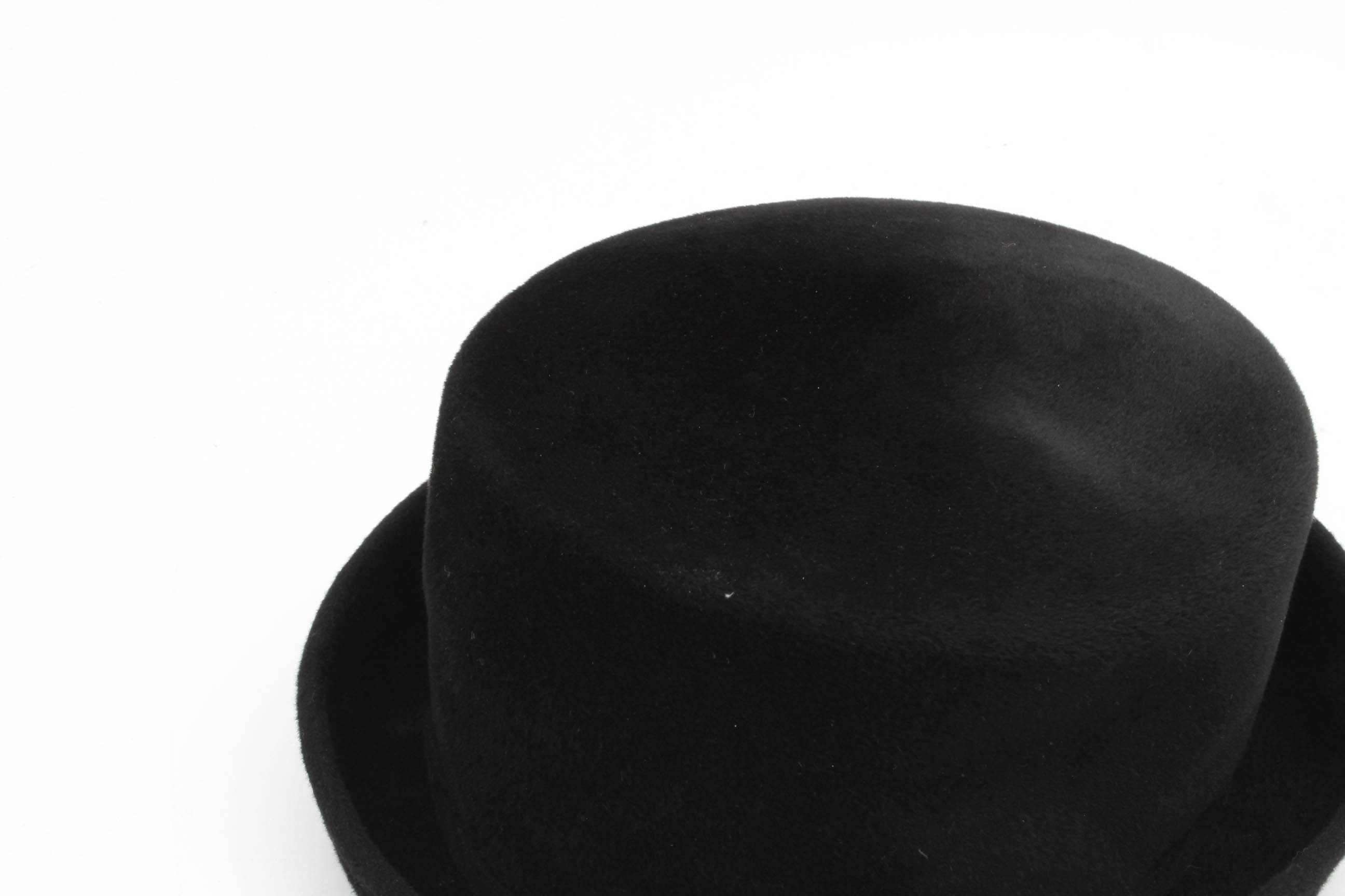 Philip Treacy London Black Rabbit Hair Felt Bucket Hat