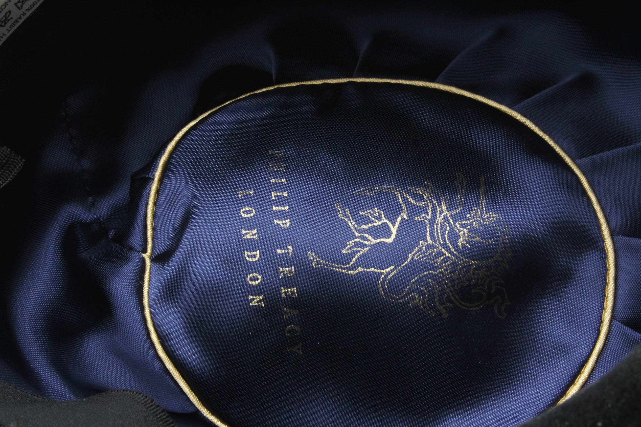 Philip Treacy London Black Rabbit Hair Felt Bucket Hat