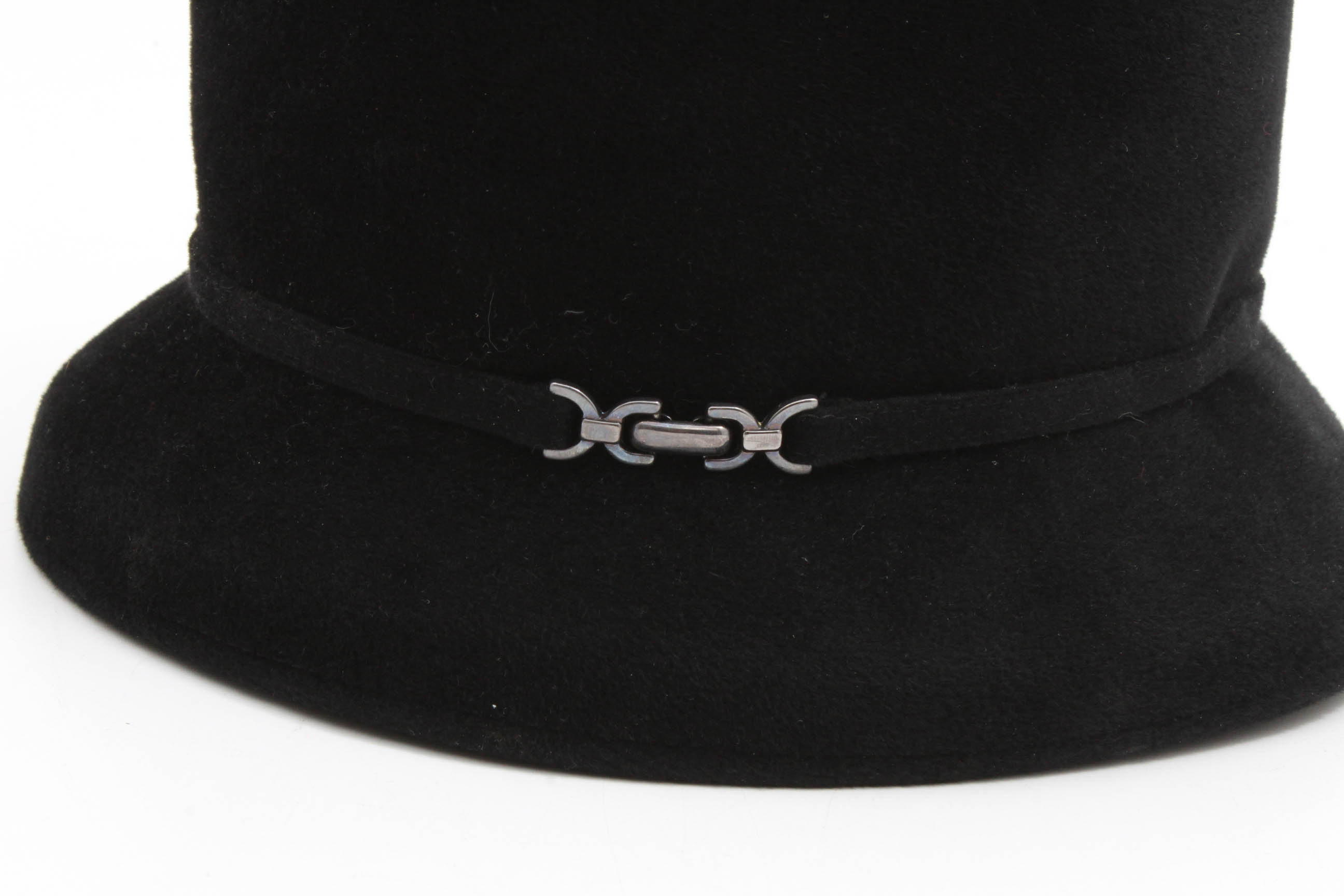 Philip Treacy London Black Rabbit Hair Felt Bucket Hat