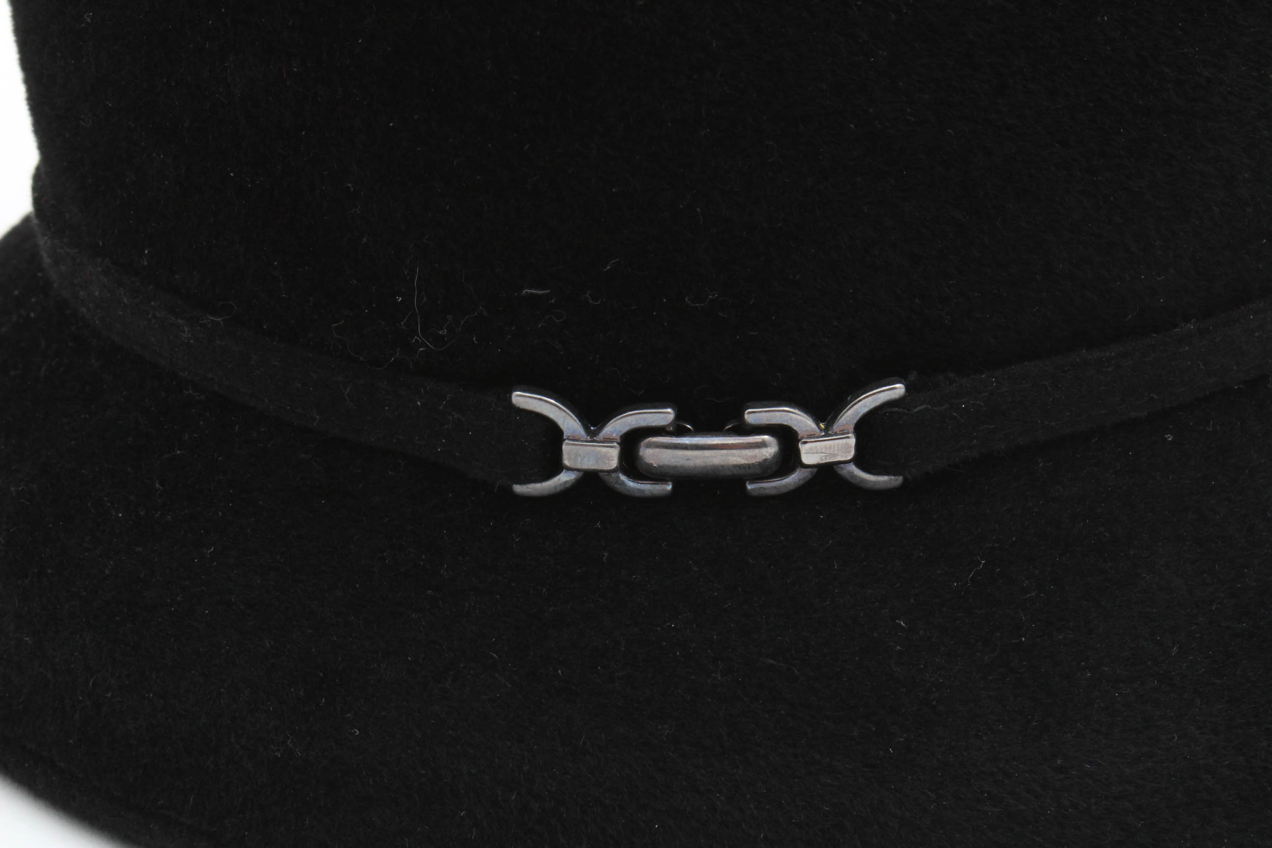 Philip Treacy London Black Rabbit Hair Felt Bucket Hat