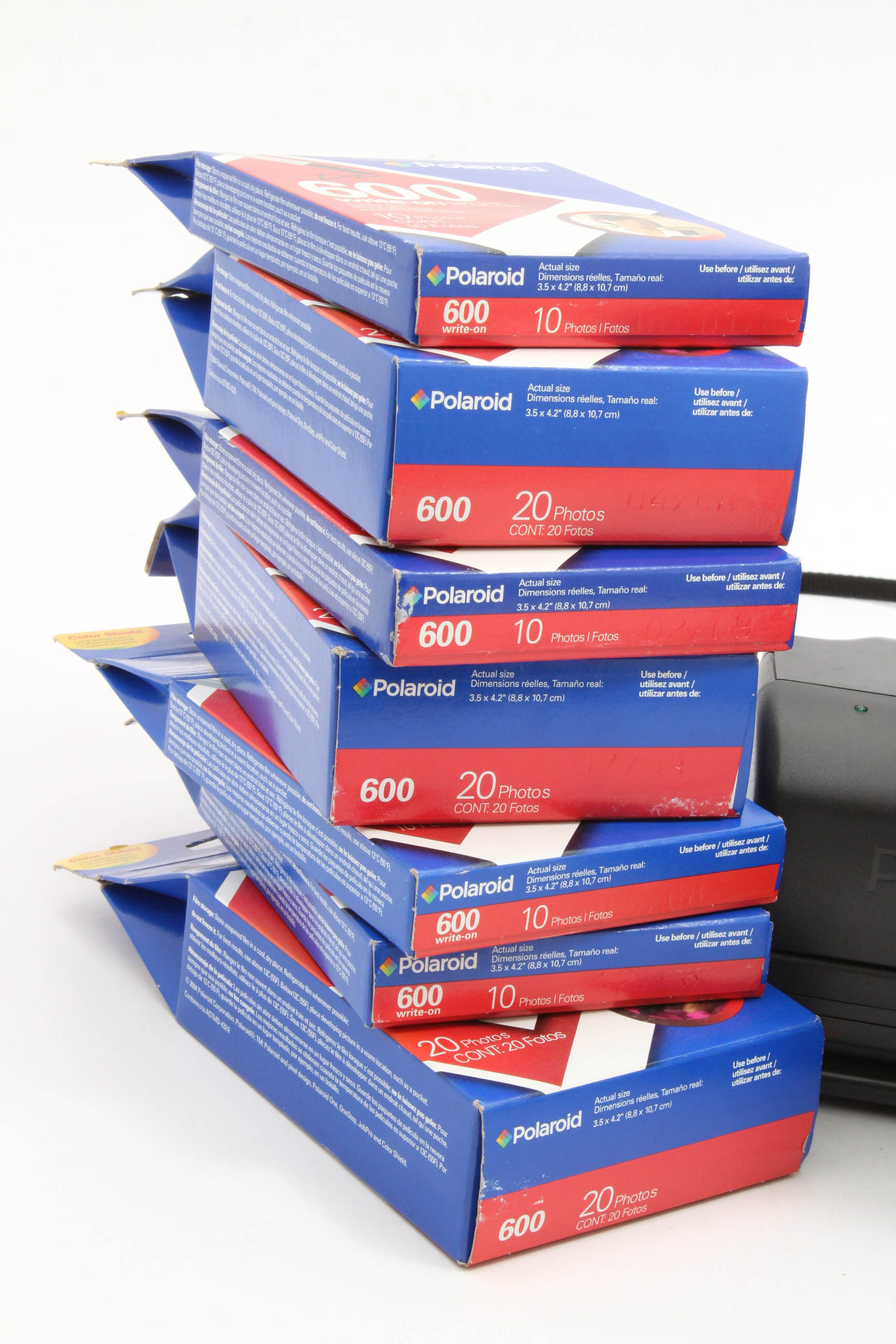 Three Polaroid Instant Film Cameras and Film