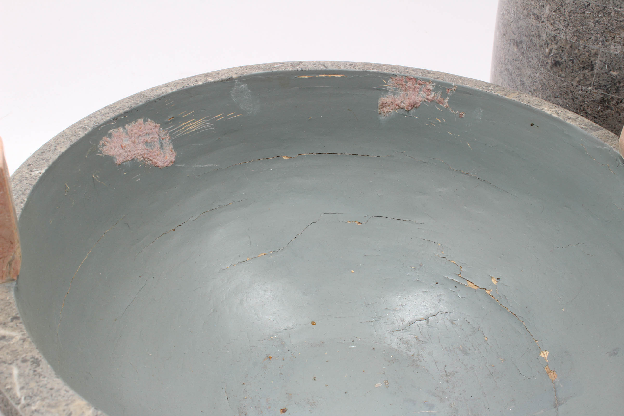 Two Decorative Travertine Urns