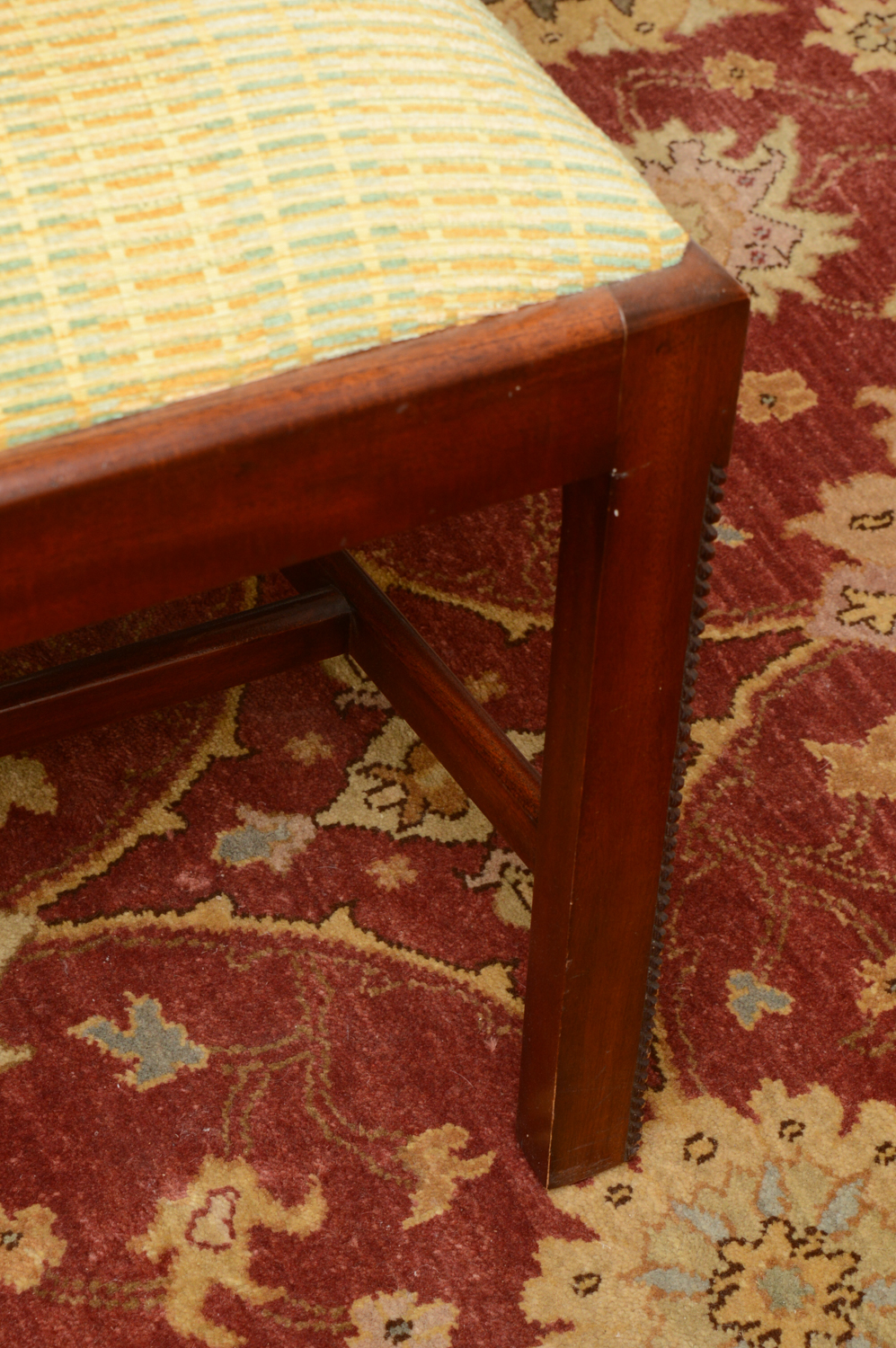 Vintage Chippendale Style Mahogany Dining Table with Chairs by Maitland-Smith