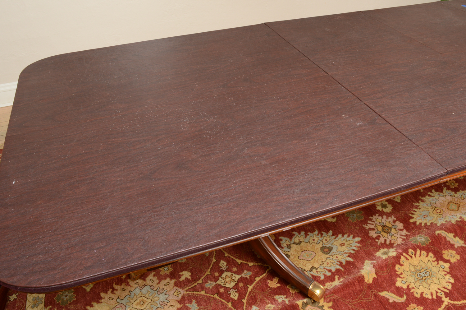 Vintage Chippendale Style Mahogany Dining Table with Chairs by Maitland-Smith