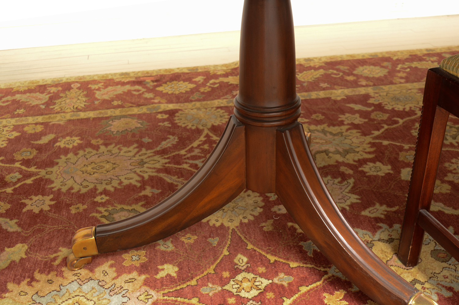 Vintage Chippendale Style Mahogany Dining Table with Chairs by Maitland-Smith