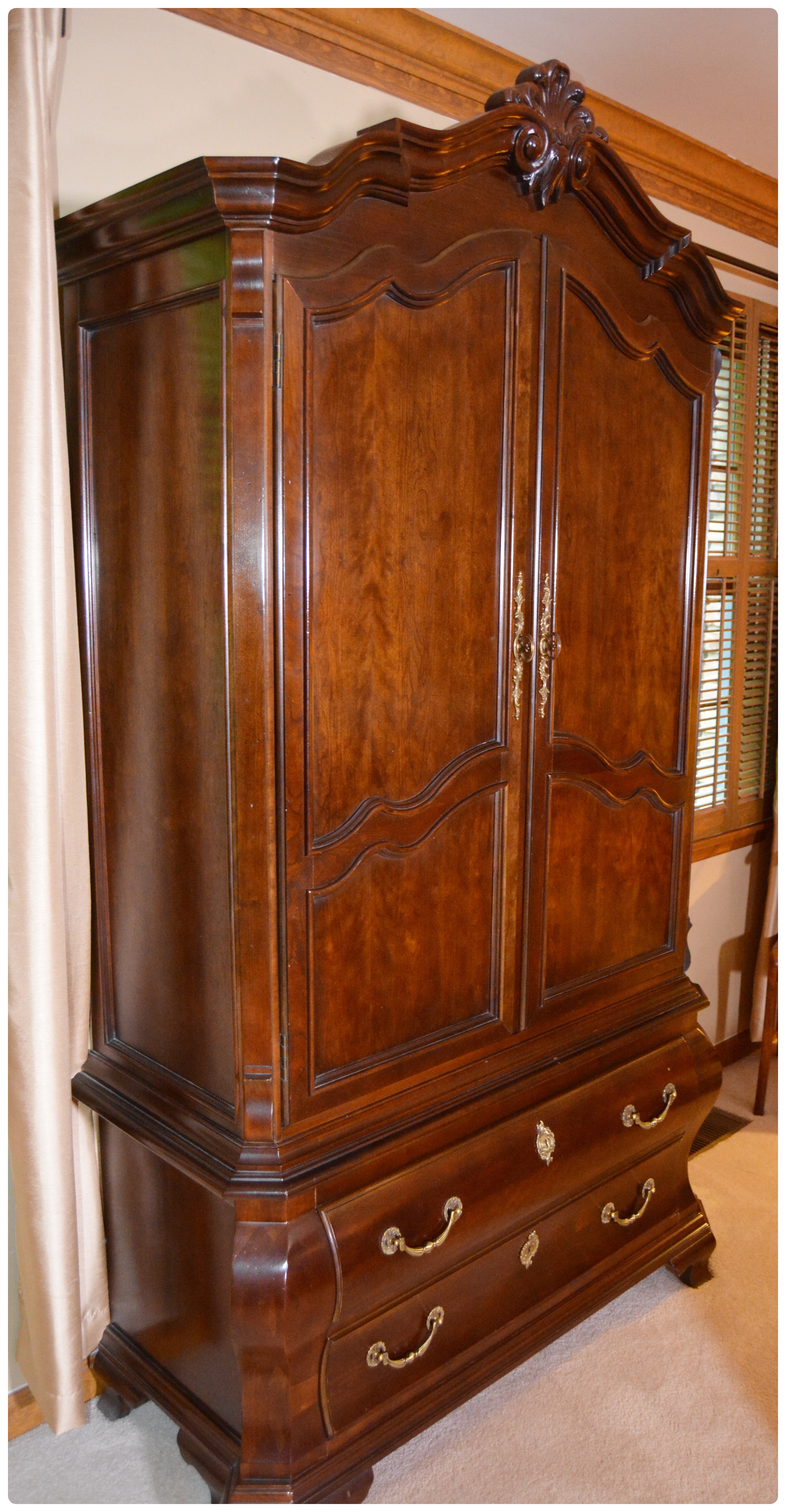 Bombe Style Armoire by Century Furniture