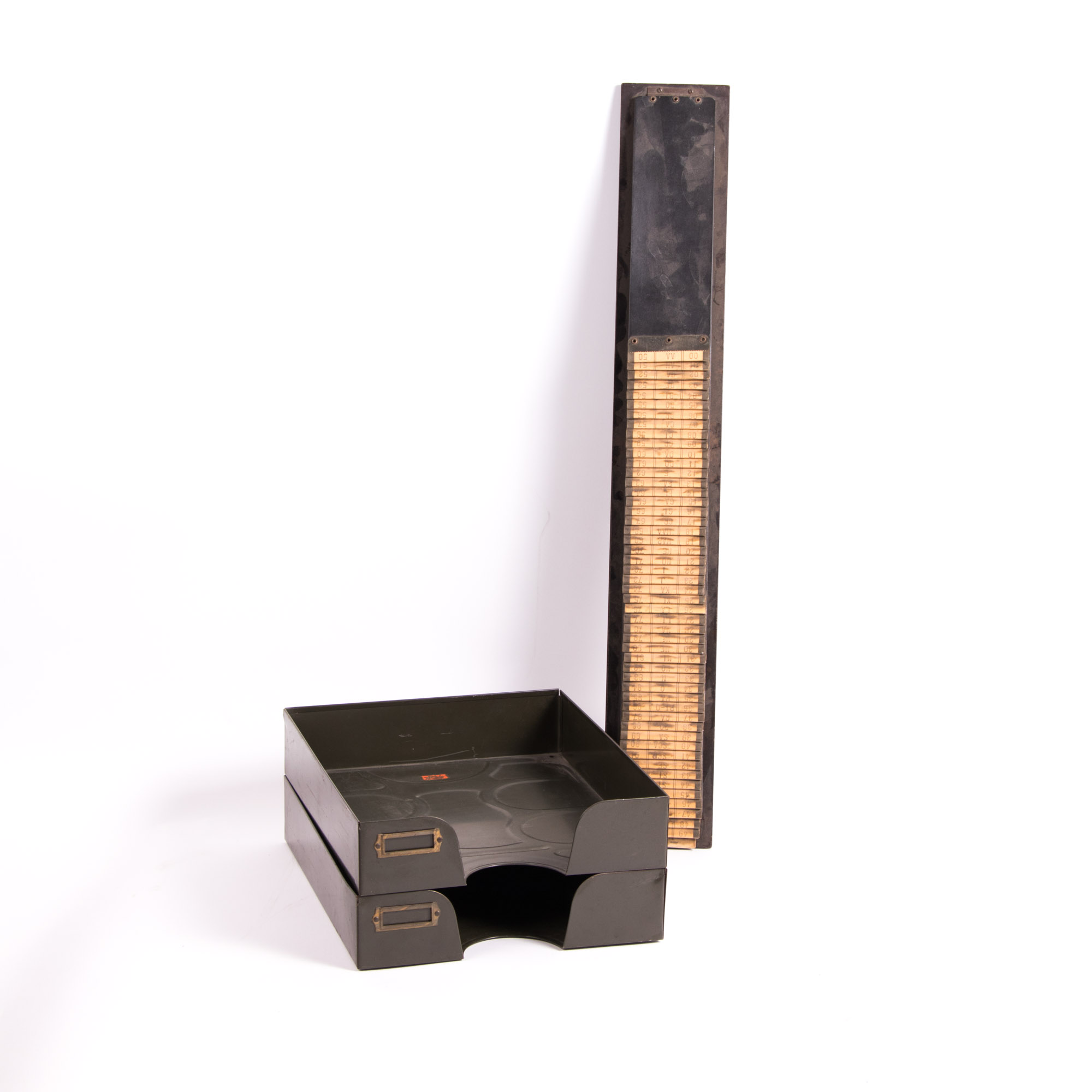 Vintage Clock Punch Card Holder and Office Supplies From "Carol"