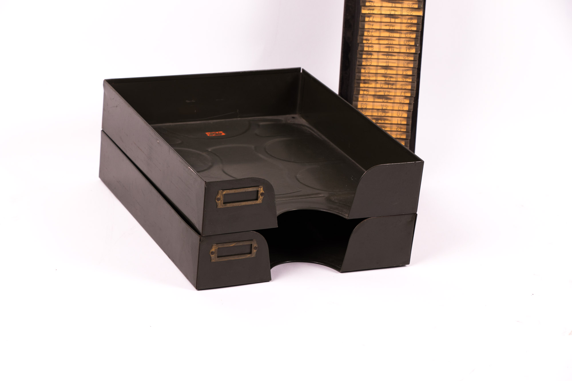 Vintage Clock Punch Card Holder and Office Supplies From "Carol"