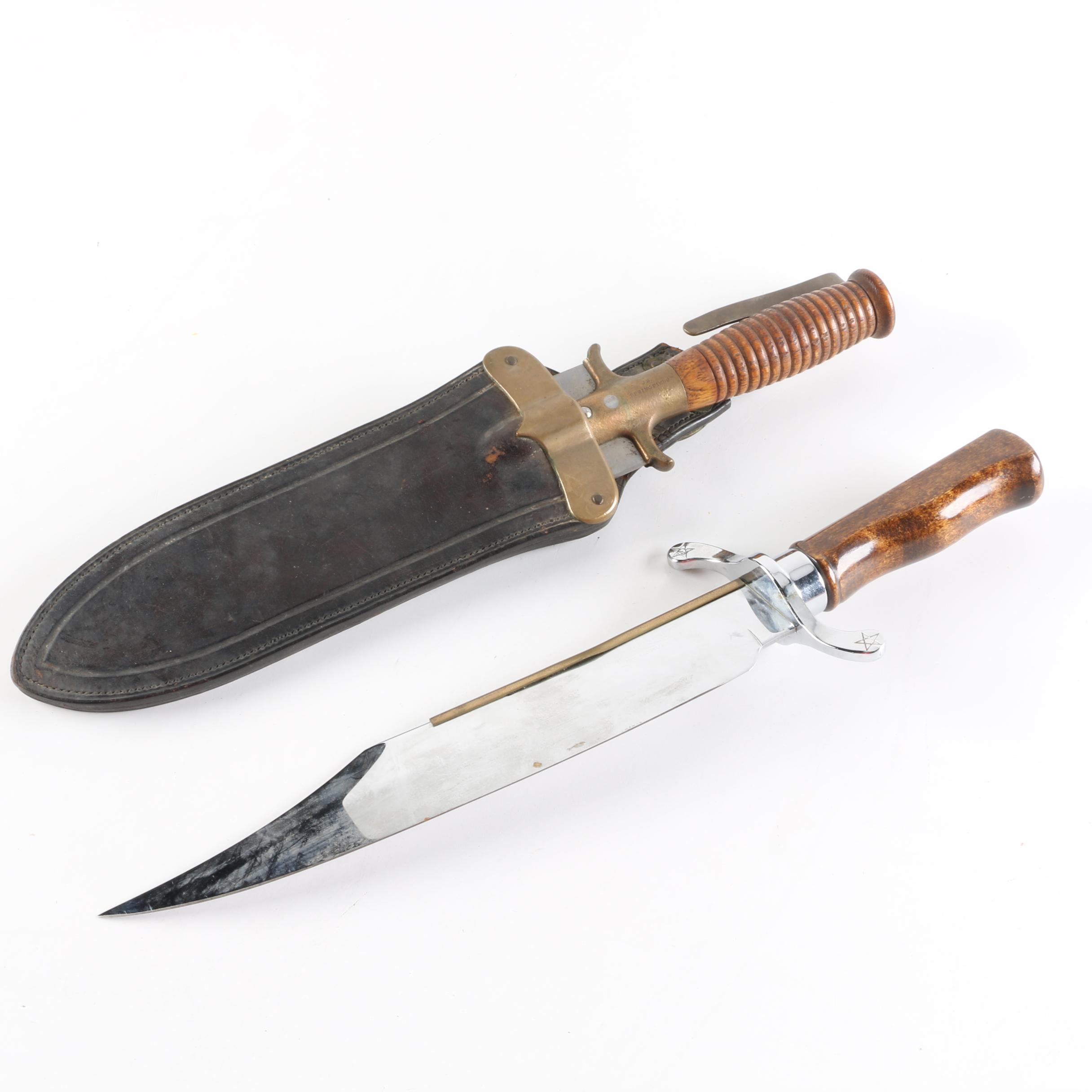 U.S. Springfield Model Hunting Knife and Reproduction Carvel Hall