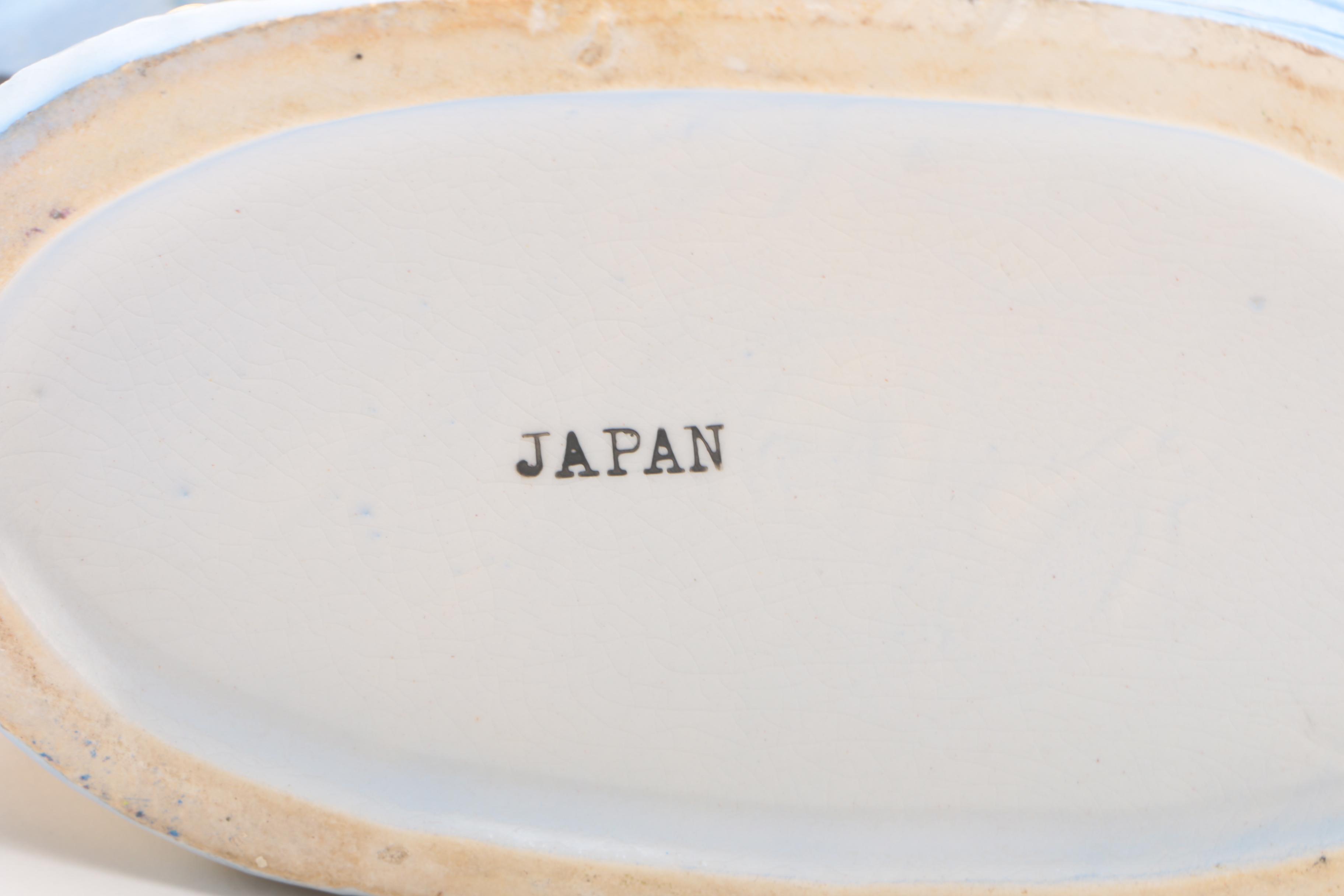 Vintage Ceramic Lady Head Vase with Blue Bonnet