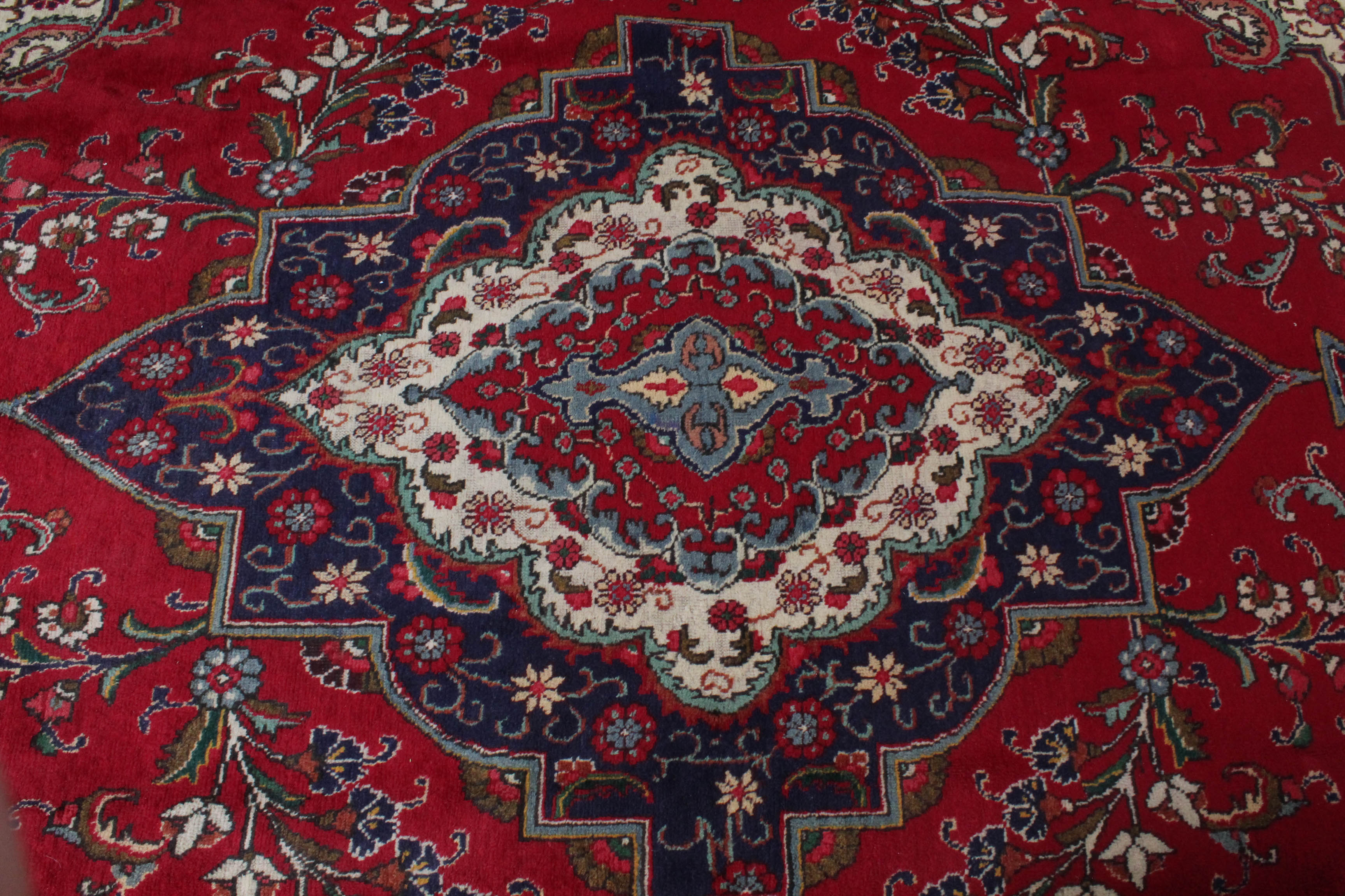 Hand-Knotted Persian Indo-Persian Tabatabai Tabriz Room Sized Rug