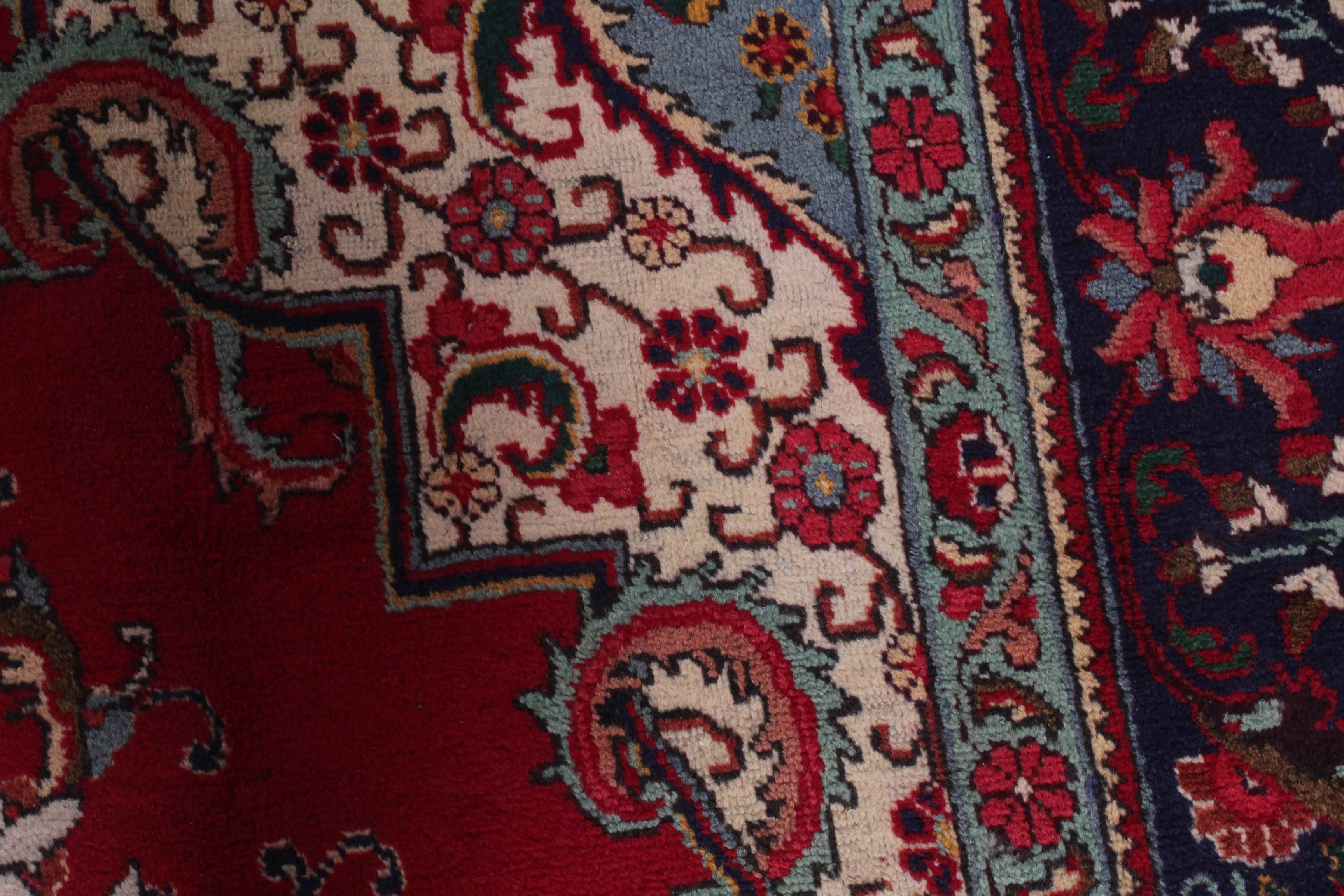 Hand-Knotted Persian Indo-Persian Tabatabai Tabriz Room Sized Rug