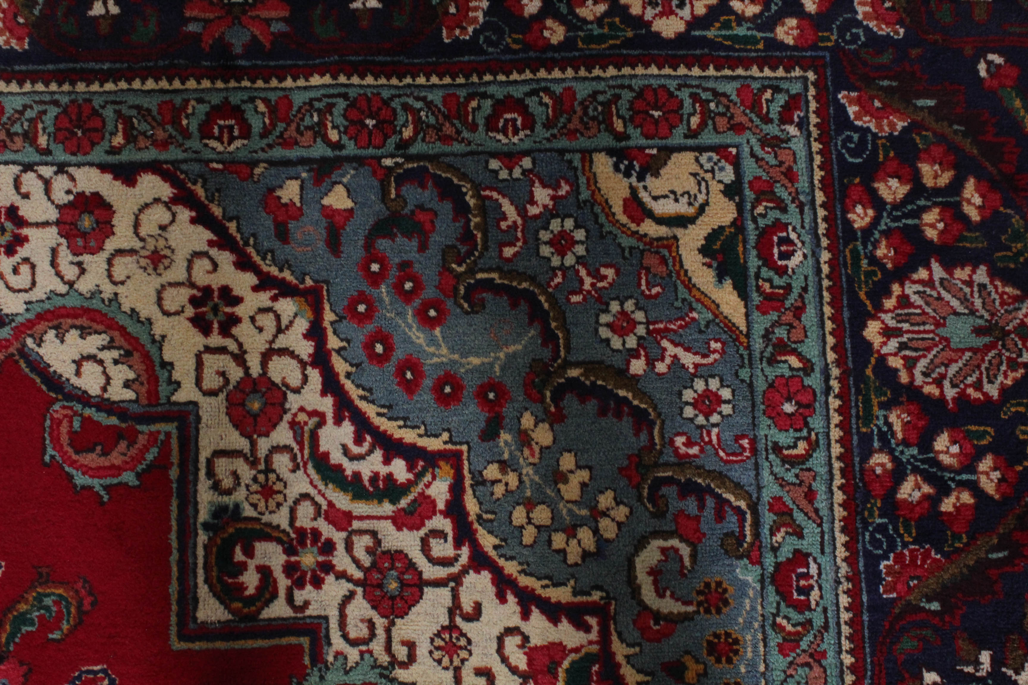 Hand-Knotted Persian Indo-Persian Tabatabai Tabriz Room Sized Rug