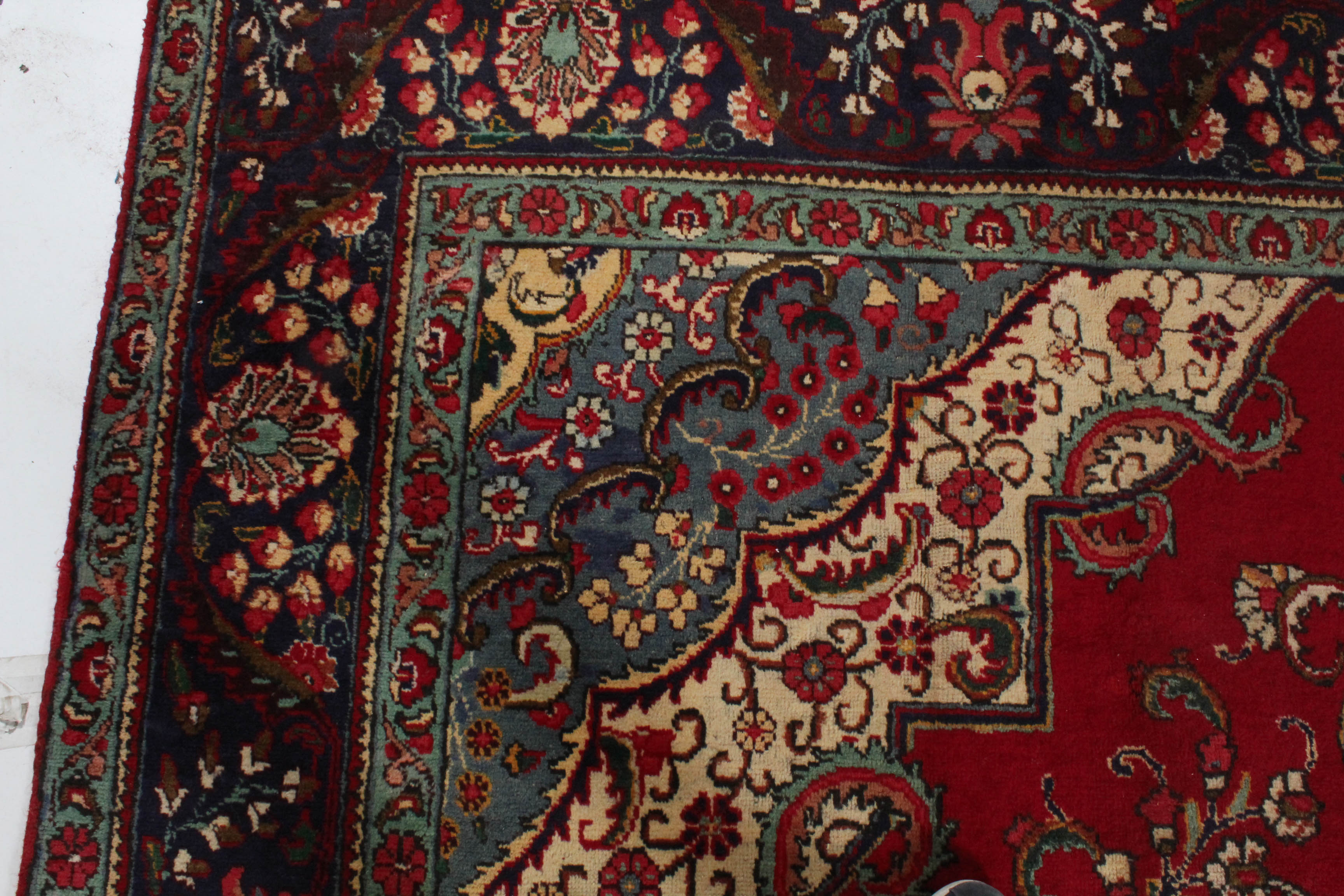 Hand-Knotted Persian Indo-Persian Tabatabai Tabriz Room Sized Rug
