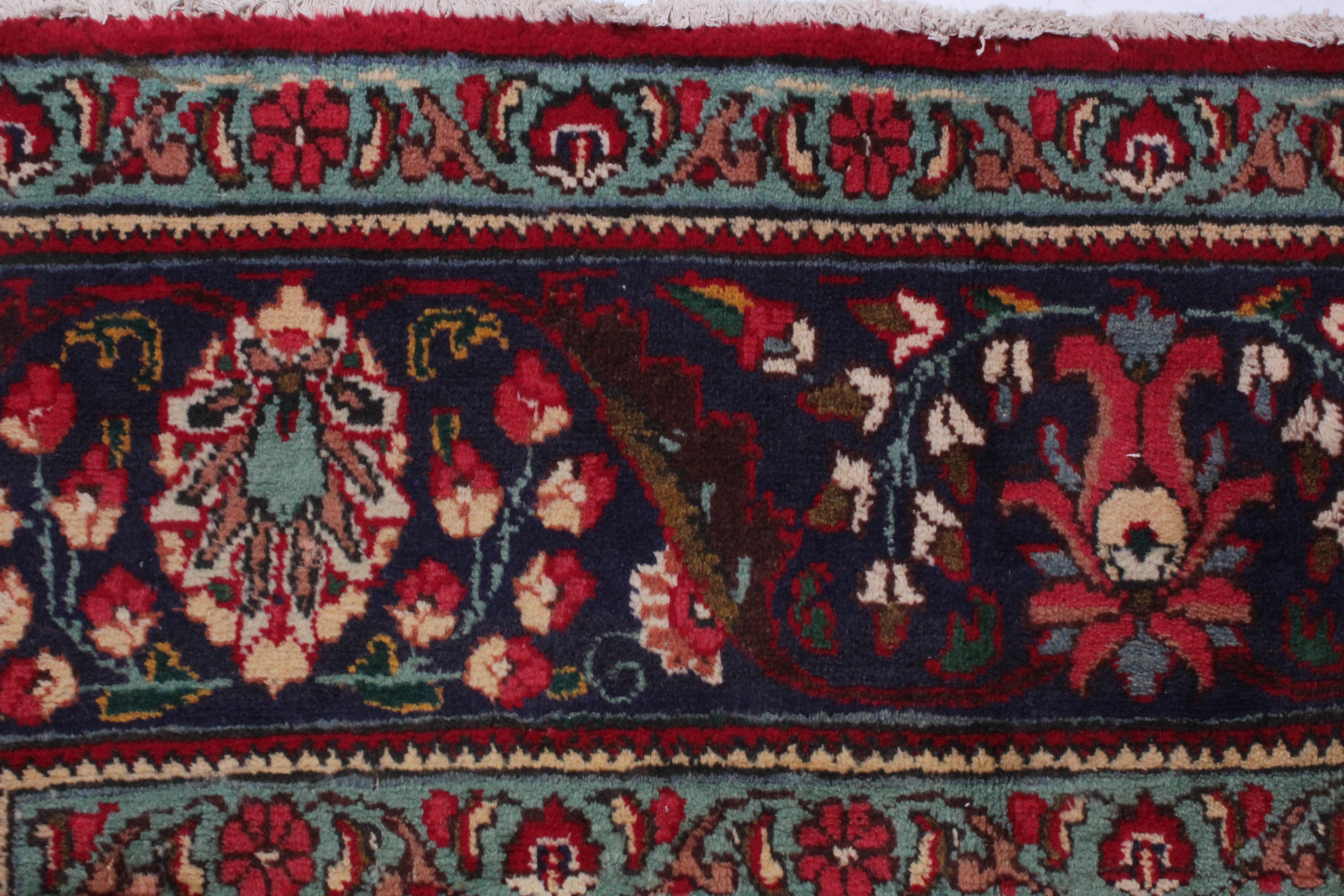Hand-Knotted Persian Indo-Persian Tabatabai Tabriz Room Sized Rug