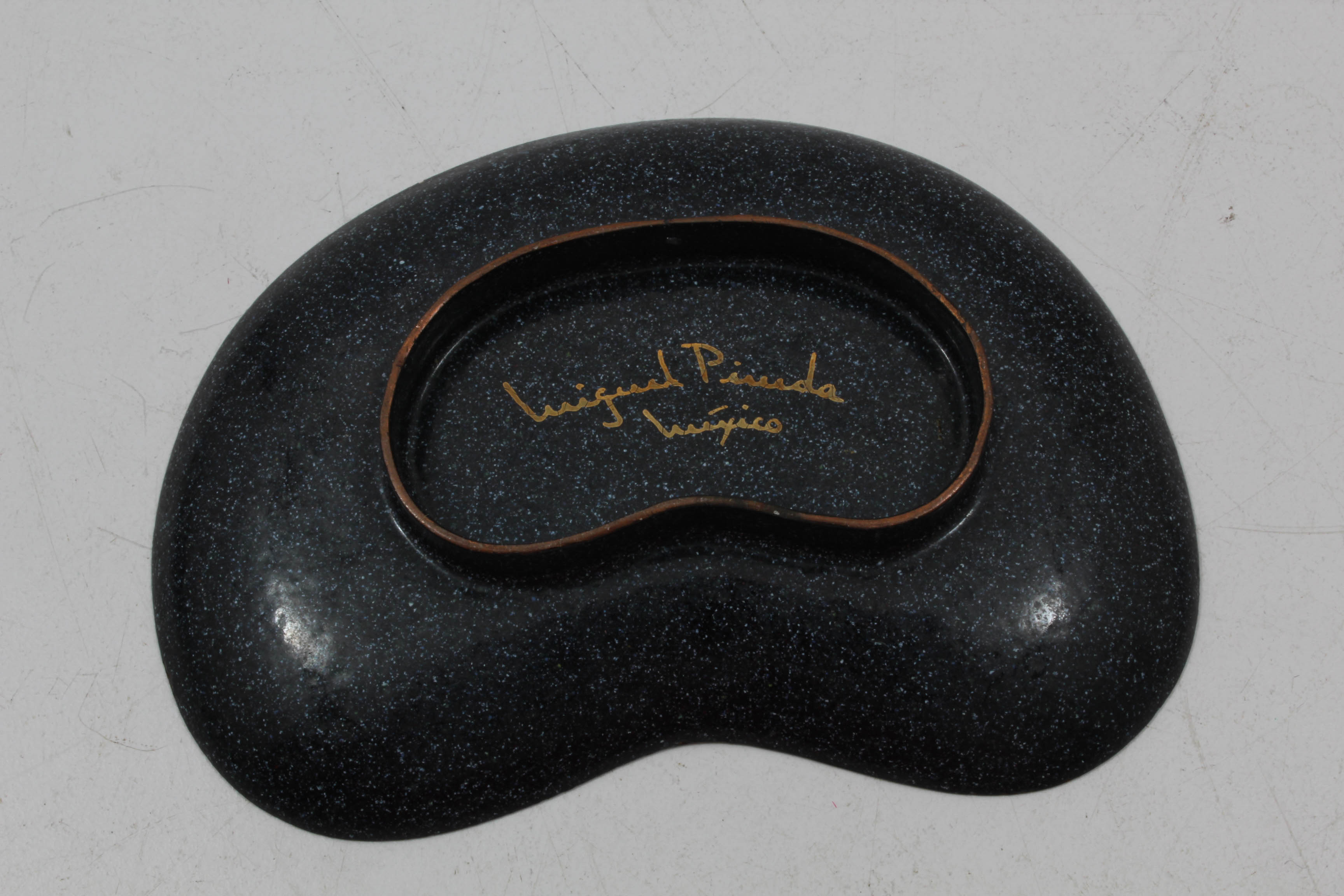 Three Mid Century Miguel Pineda Enamel on Copper Dishes