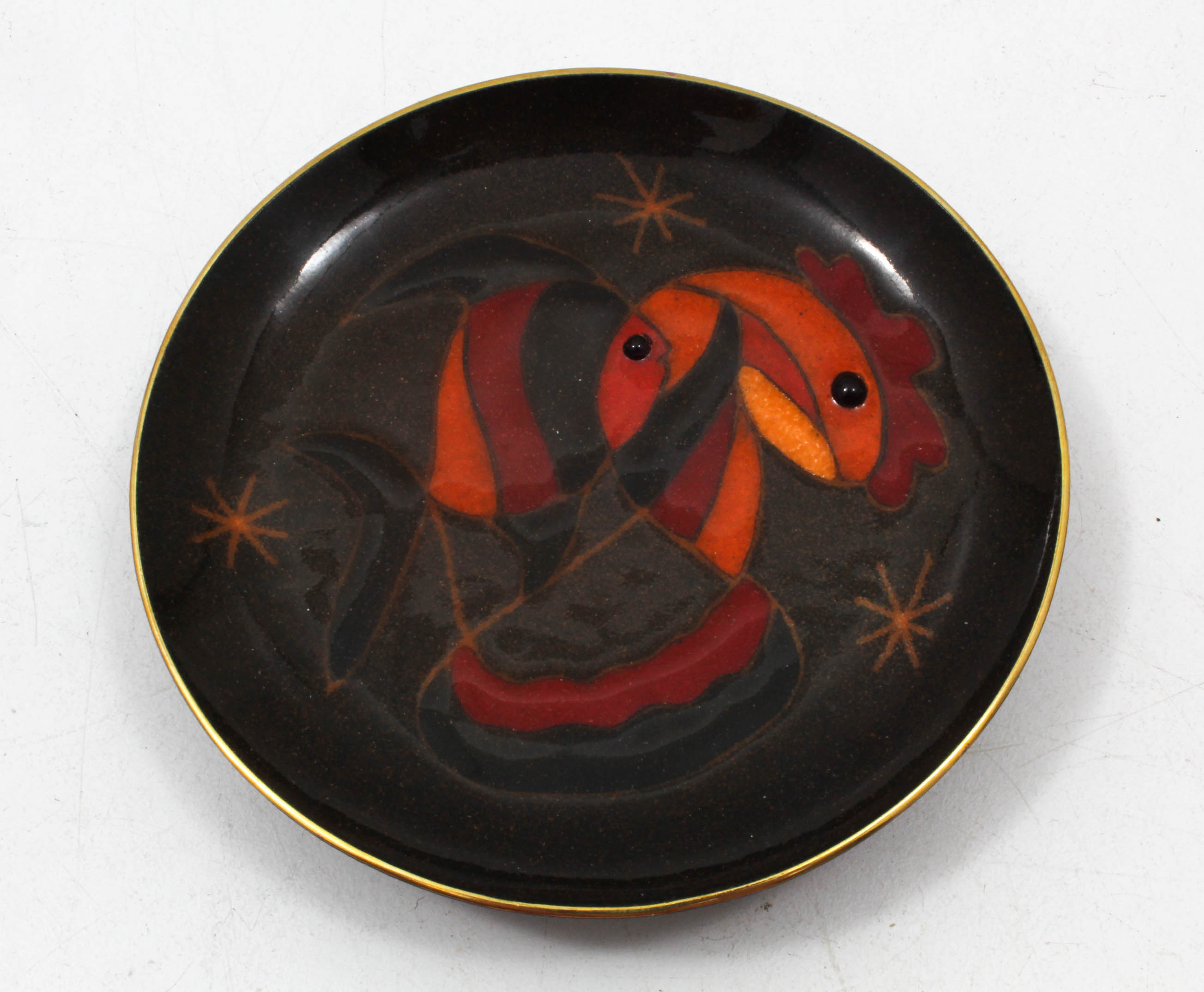 Three Mid Century Miguel Pineda Enamel on Copper Trinket Dishes