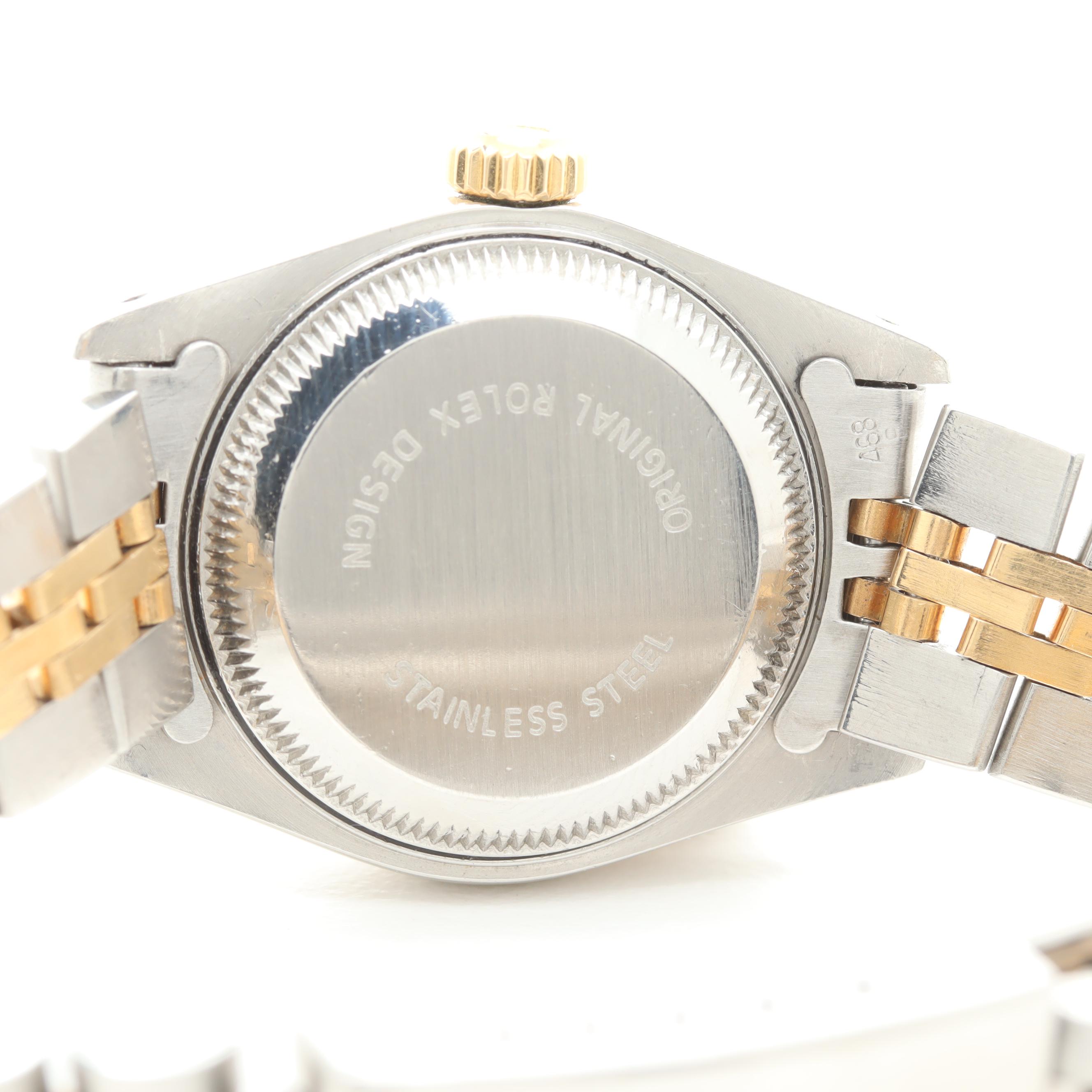 Circa 1989 Rolex Stainless Steel and 18K Yellow Gold Diamond Watch