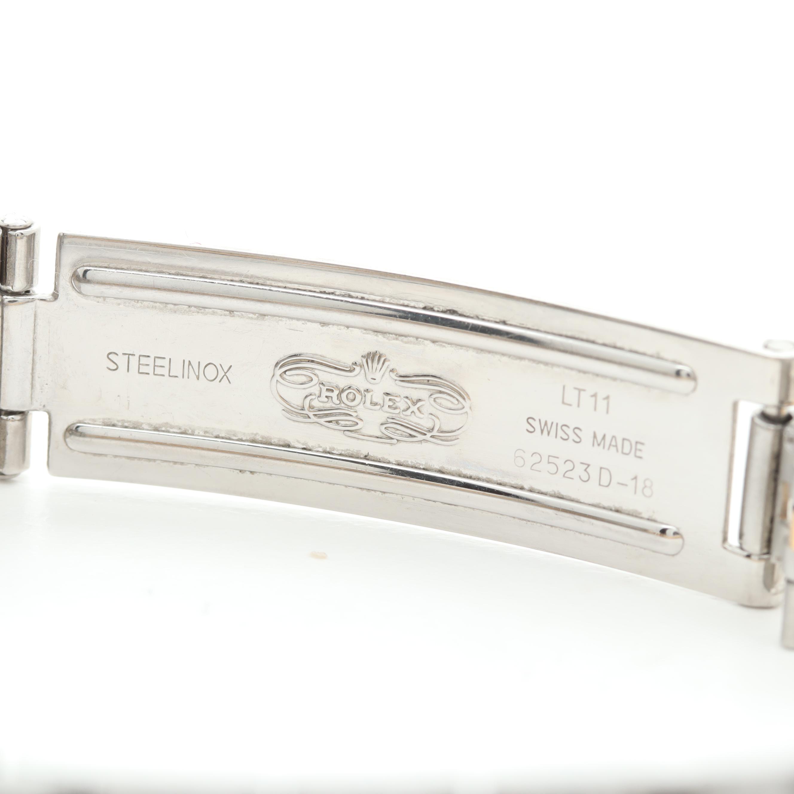 Circa 1989 Rolex Stainless Steel and 18K Yellow Gold Diamond Watch