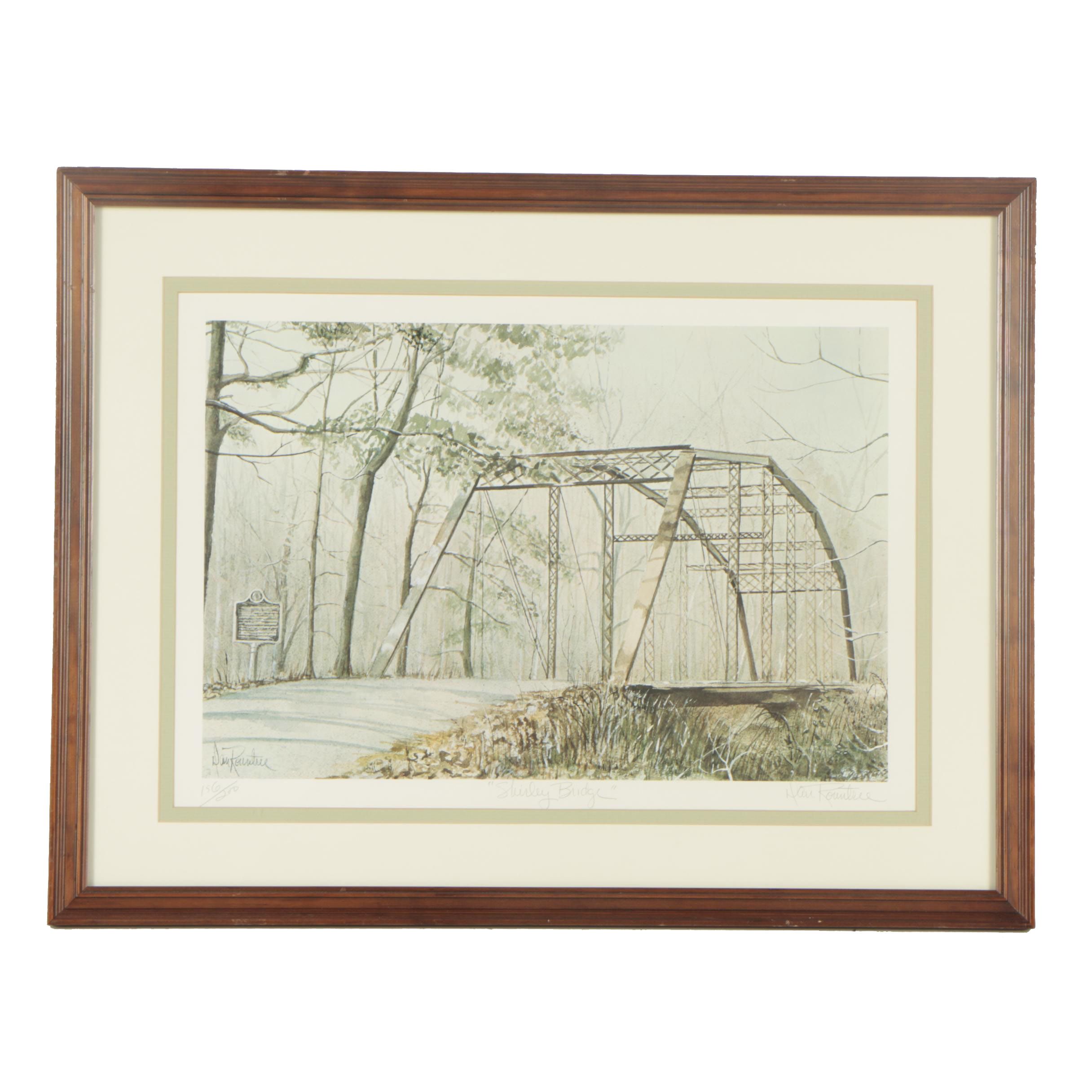 Dan Rountree Limited Edition Offset Lithograph "Shirley Bridge"
