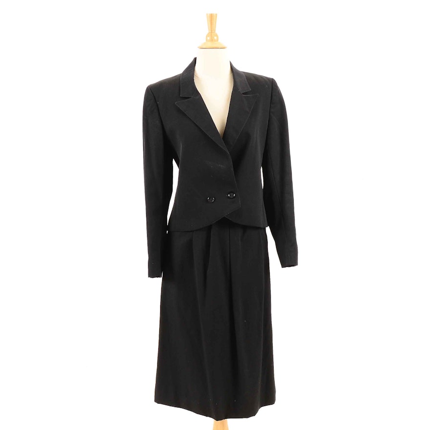 Women's Vintage Christian Dior Black Skirt Suit