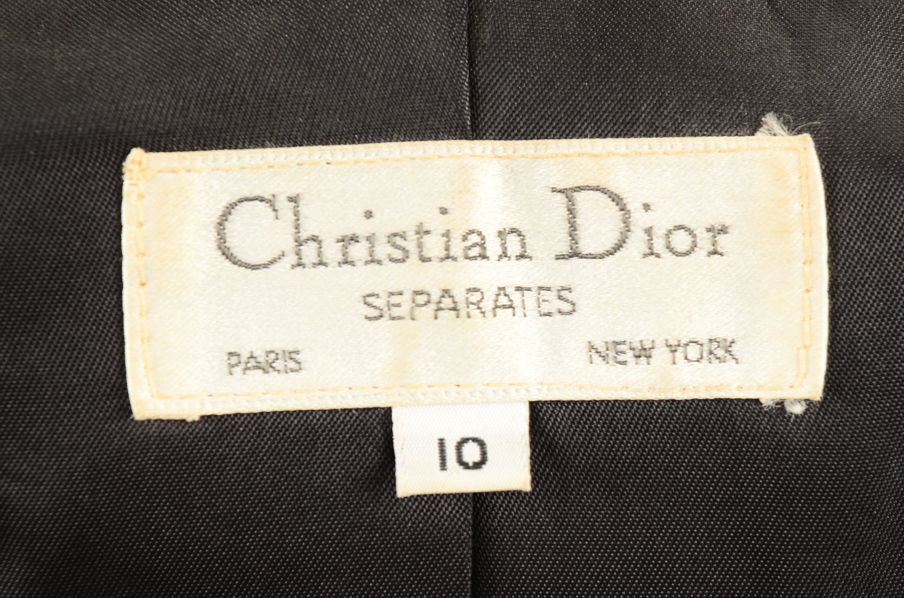 Women's Vintage Christian Dior Black Skirt Suit