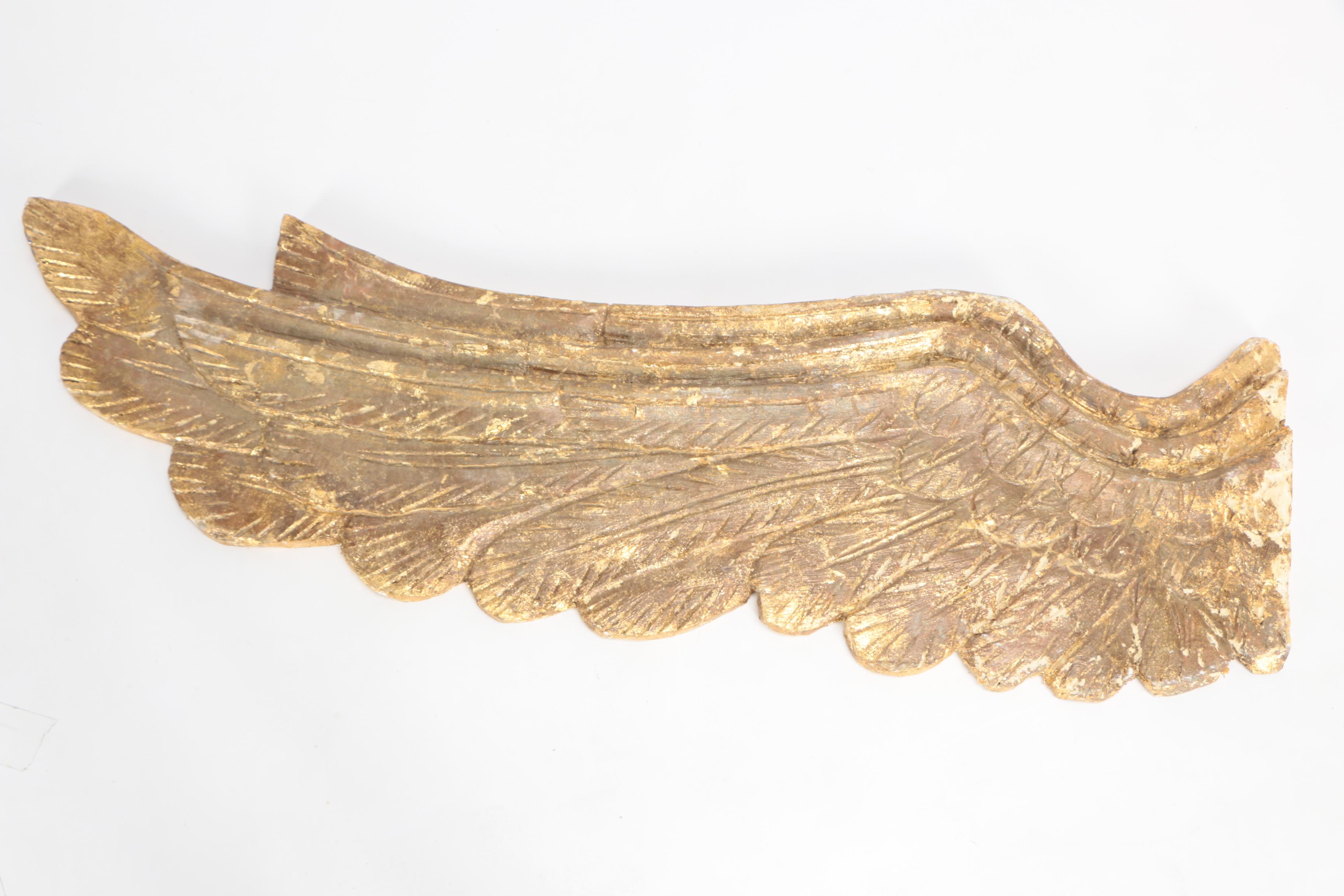 Gilded Carved Wooden Wings