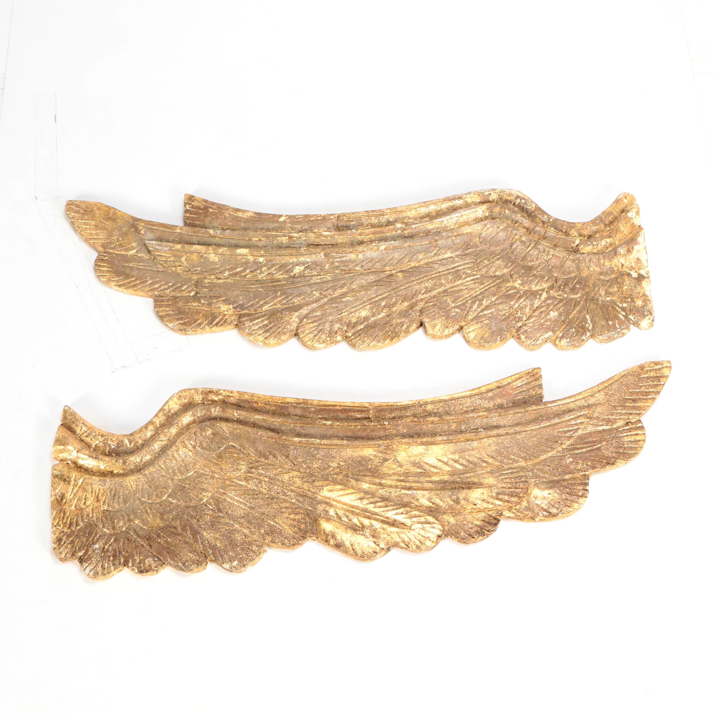 Gilded Carved Wooden Wings