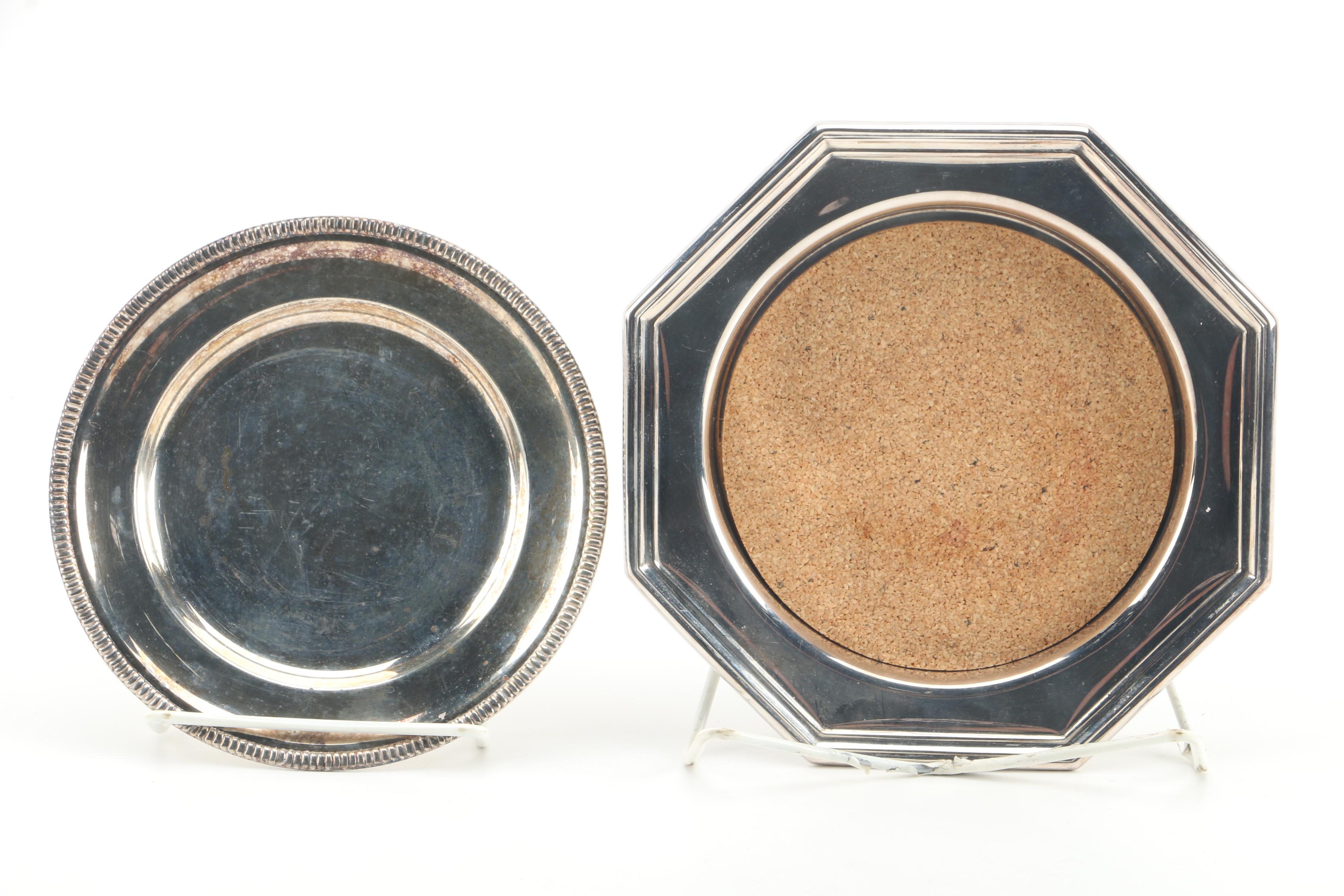 Reed & Barton "Embassy" Enameled Bread Tray with Other Silver Plate Serveware