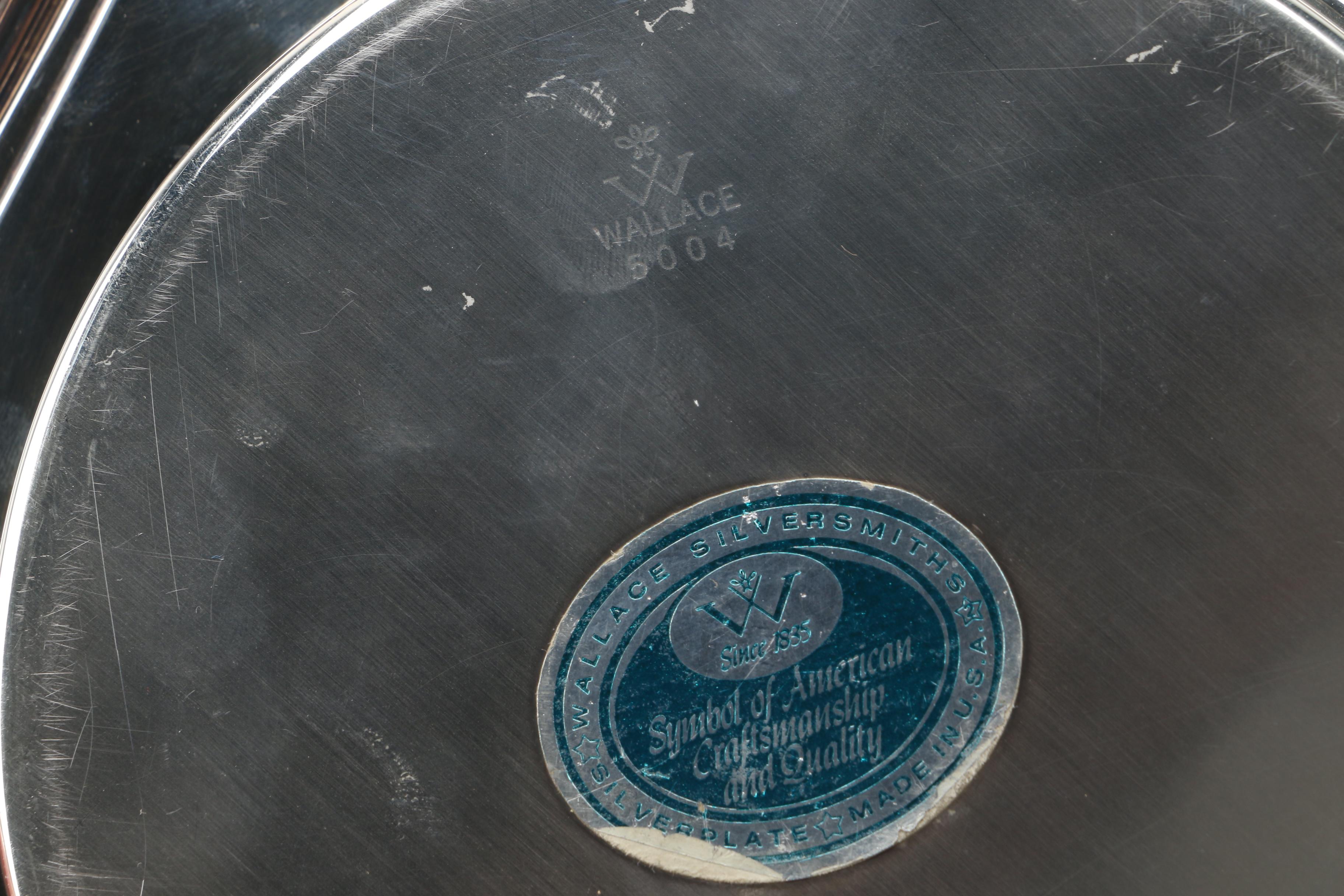 Reed & Barton "Embassy" Enameled Bread Tray with Other Silver Plate Serveware