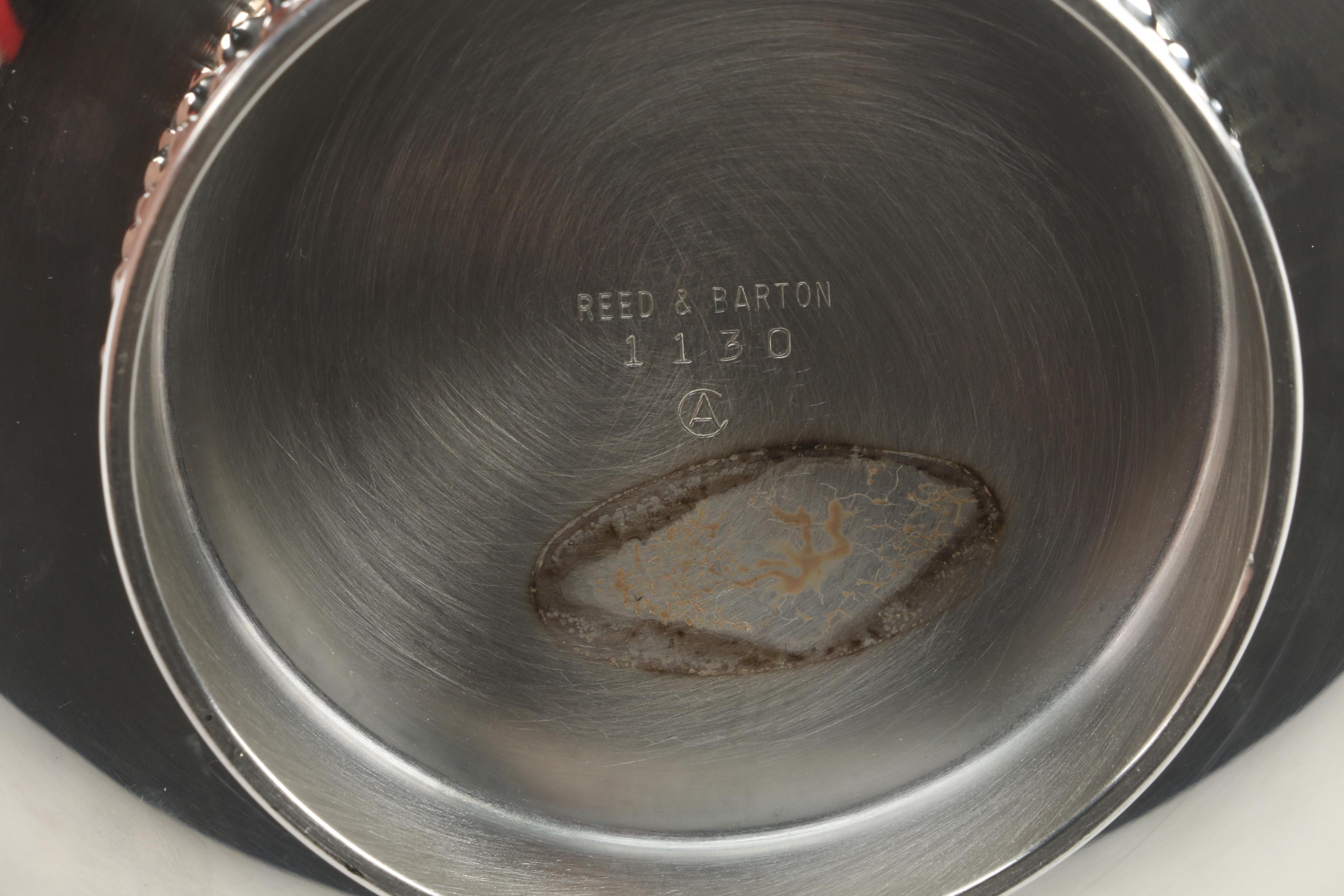 Reed & Barton "Embassy" Enameled Bread Tray with Other Silver Plate Serveware