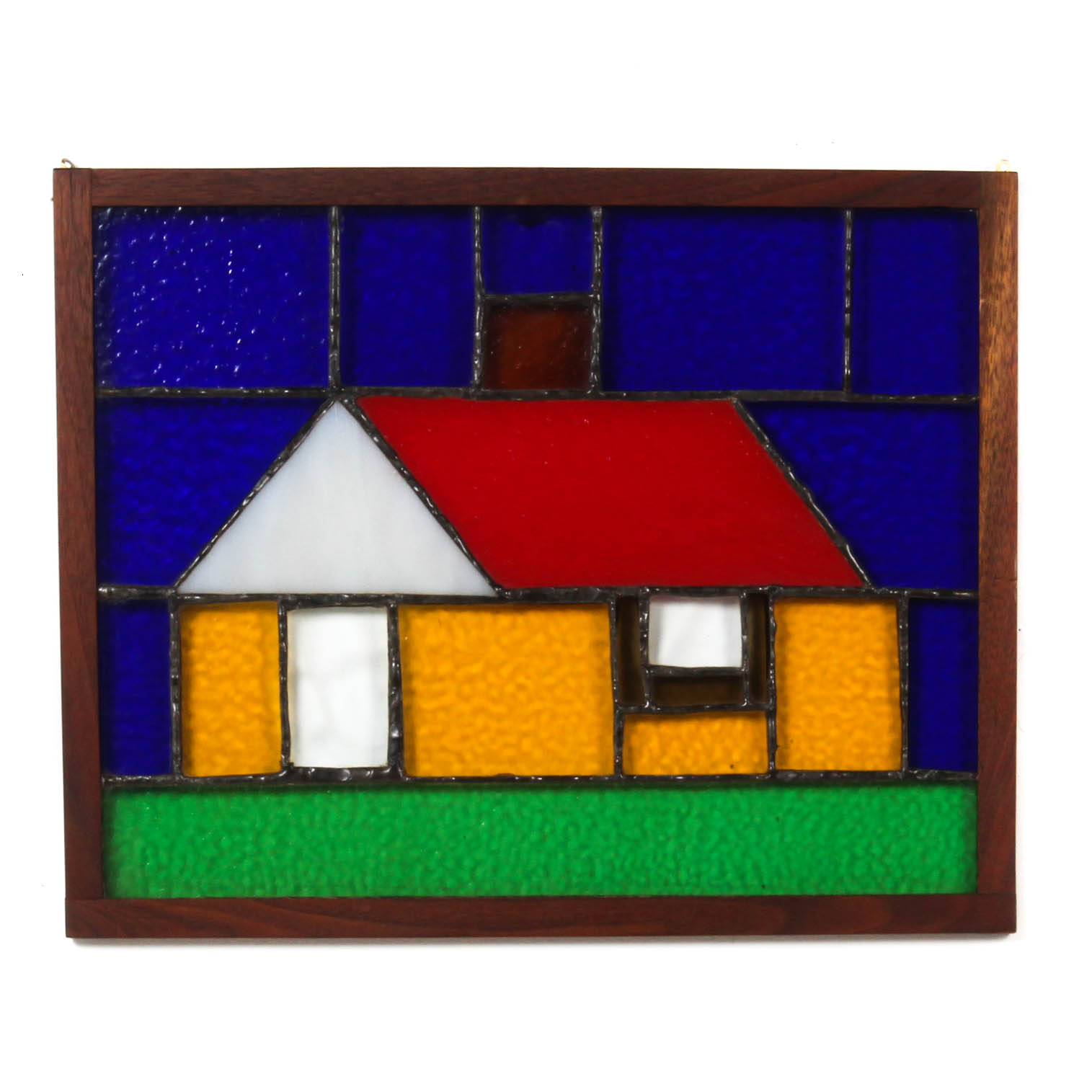 Vintage Primitive Style Stained Glass Mosaic