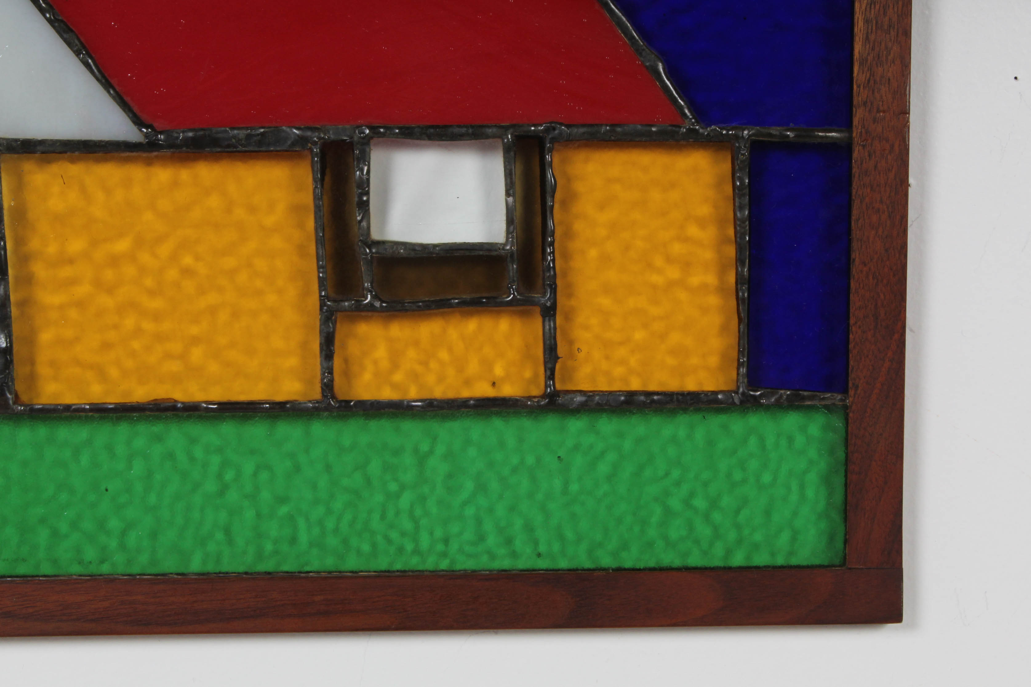 Vintage Primitive Style Stained Glass Mosaic
