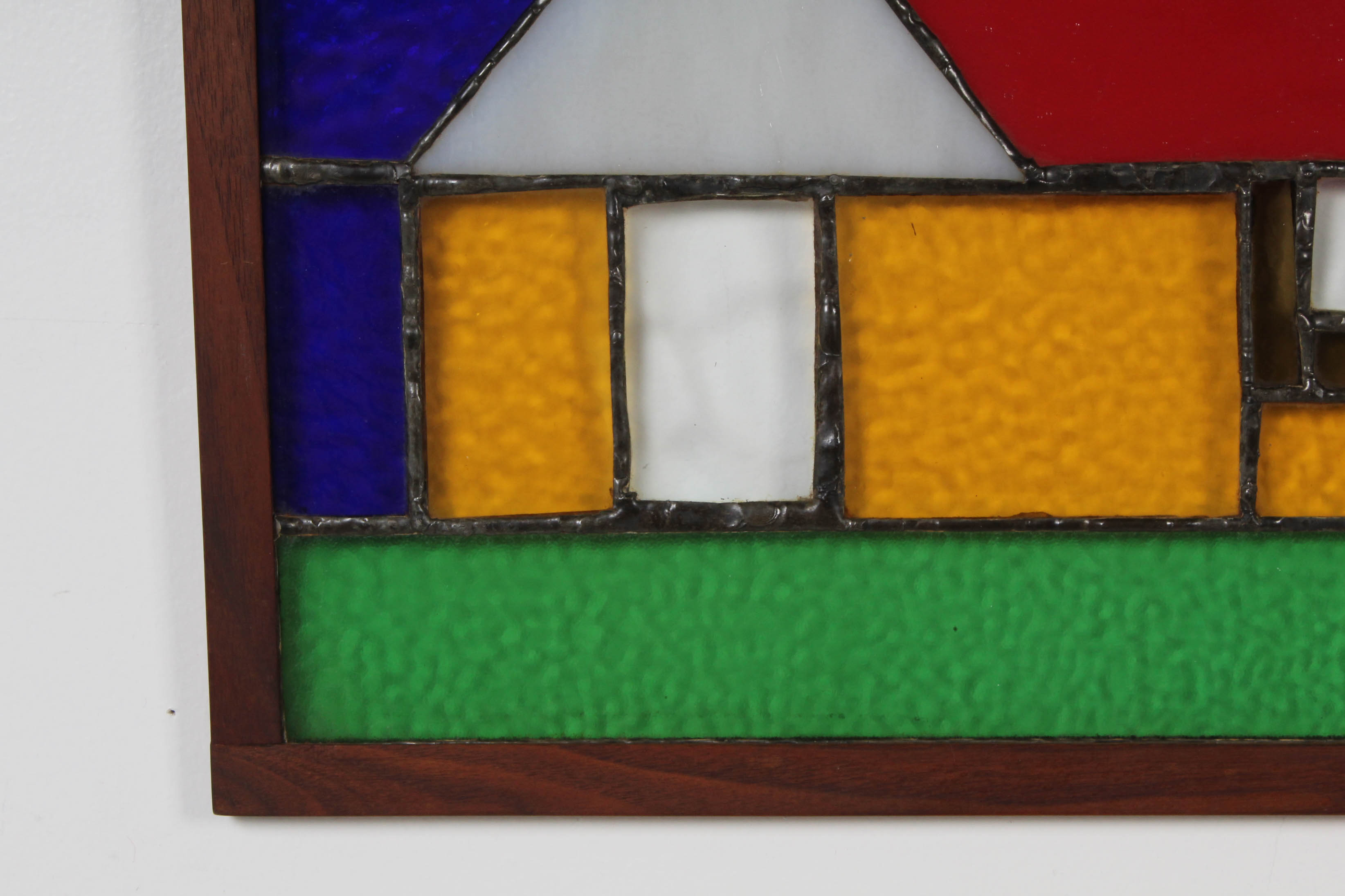 Vintage Primitive Style Stained Glass Mosaic