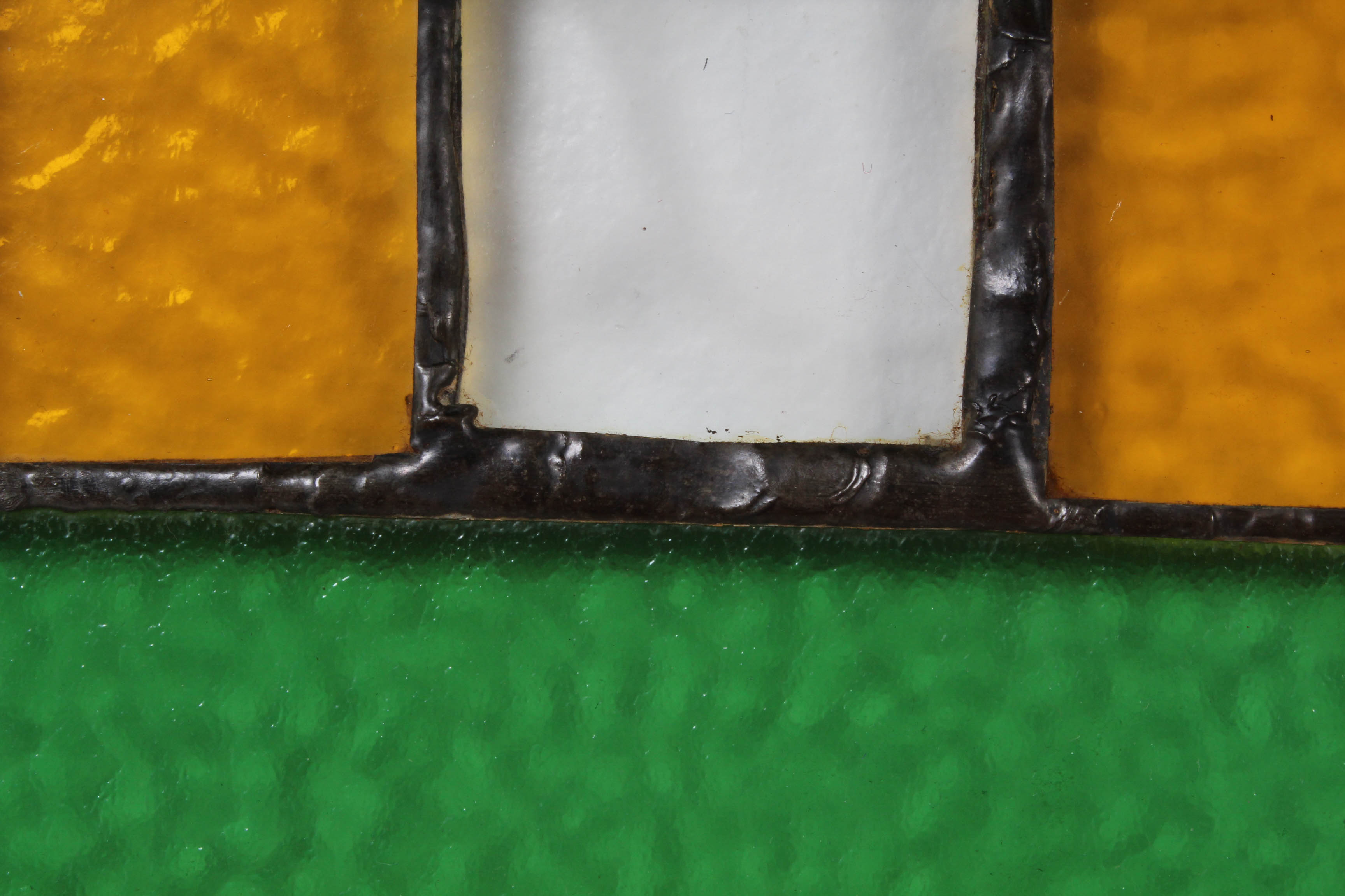 Vintage Primitive Style Stained Glass Mosaic