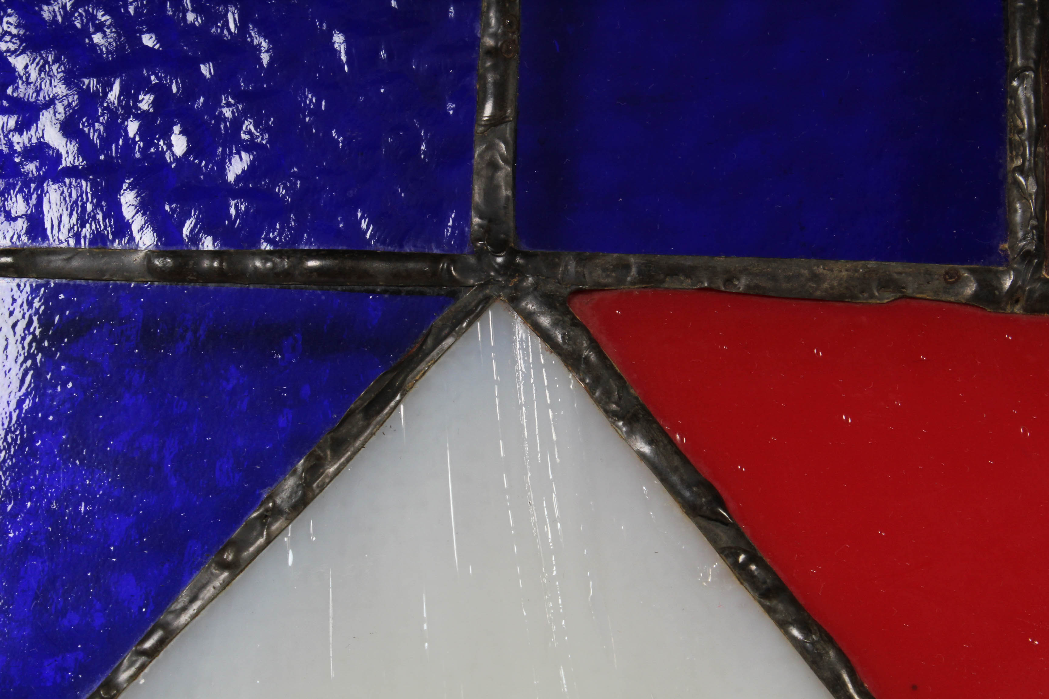 Vintage Primitive Style Stained Glass Mosaic